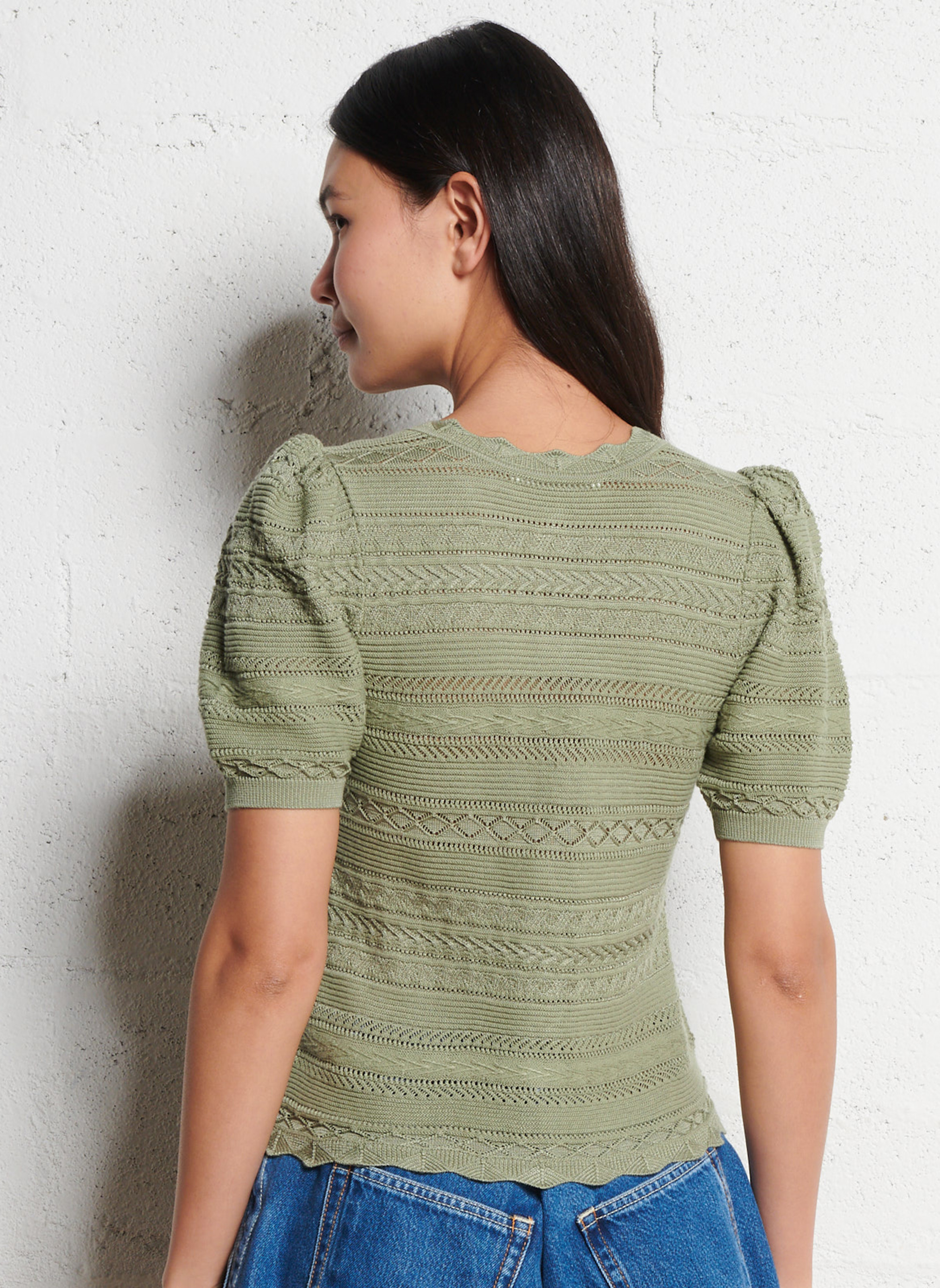 Gilet ajusté en coton mélangé vinat BA&SH Kaki