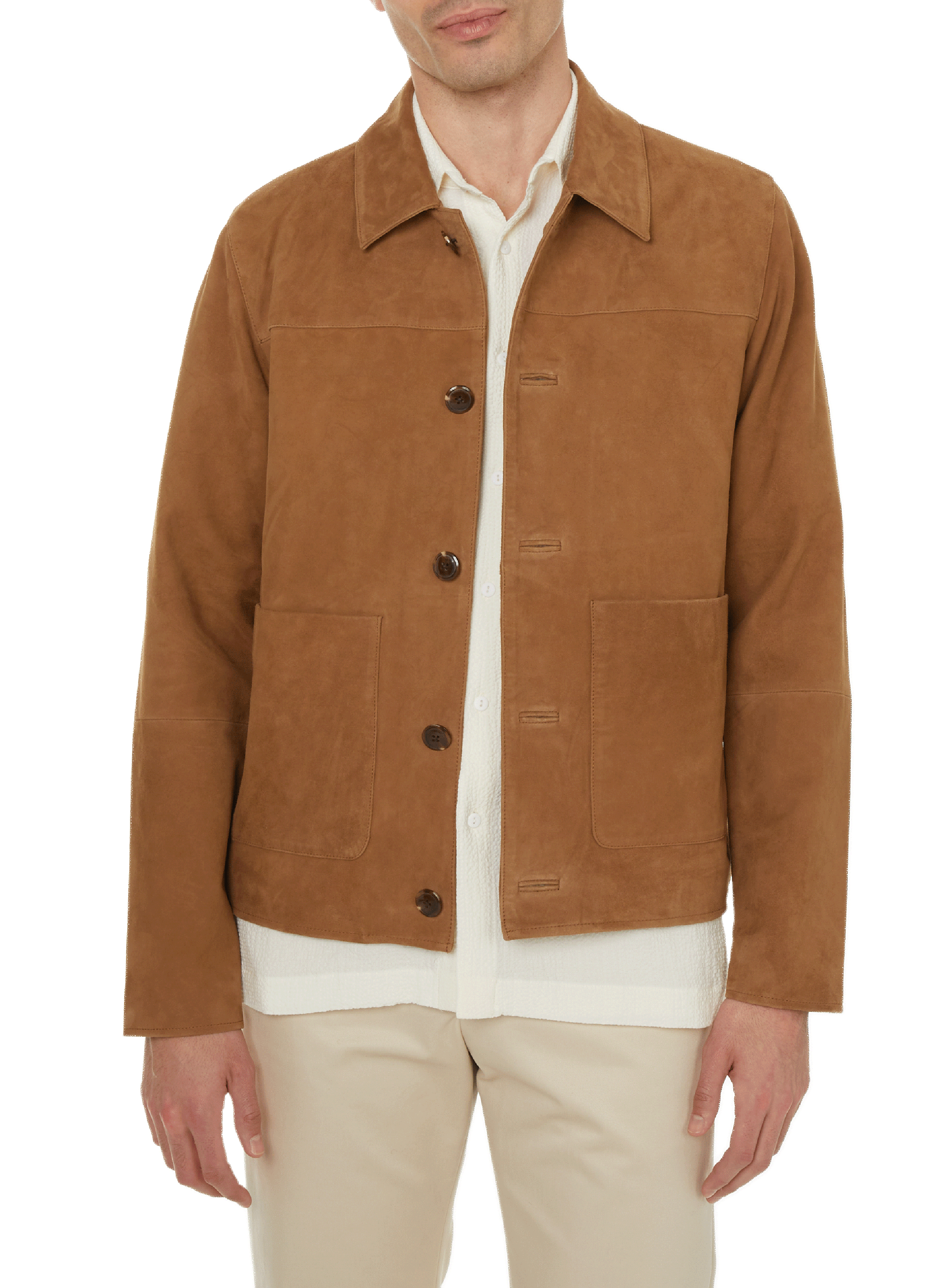 Blouson Buise en suède SAISON 1865 Beige