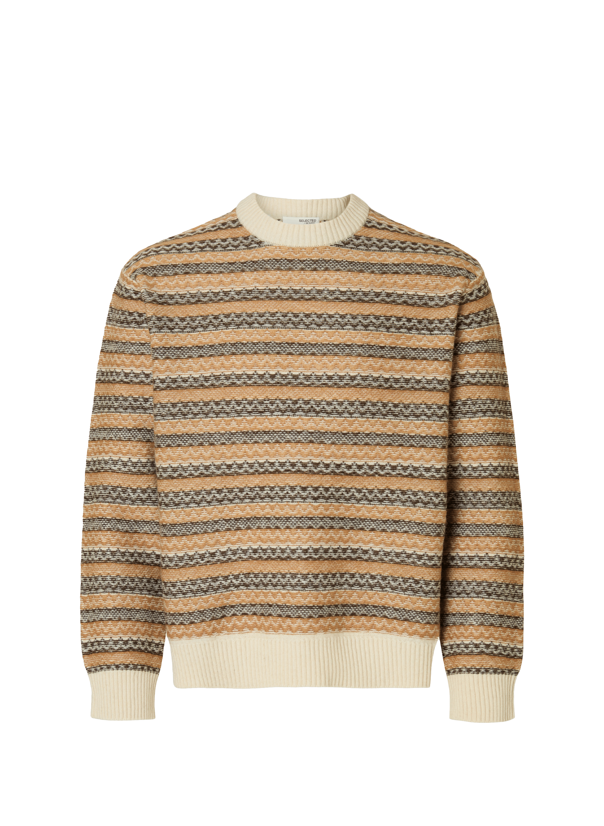 Straight wool blend sweater SELECTED Beige