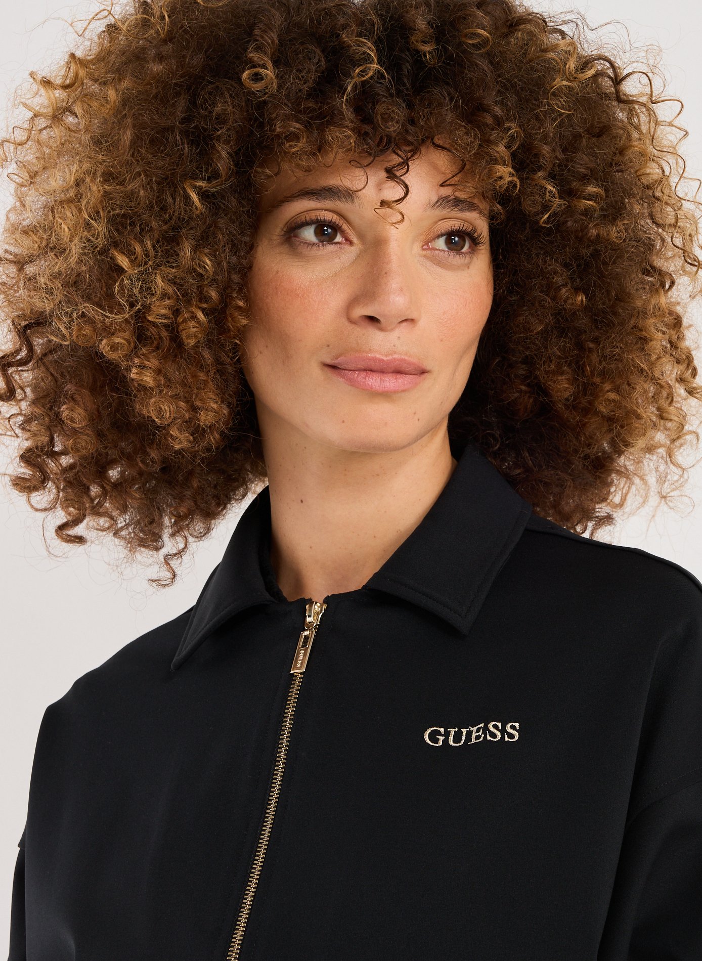 Straight cut jacket GUESS Black