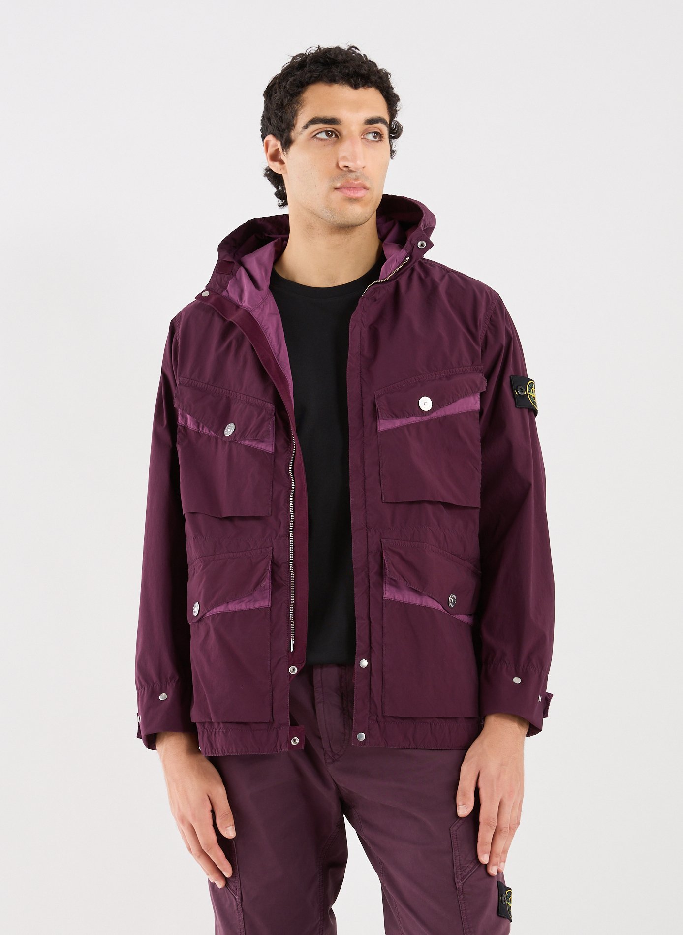 STONE ISLAND Veste coupe-vent Light Compact  Rouge