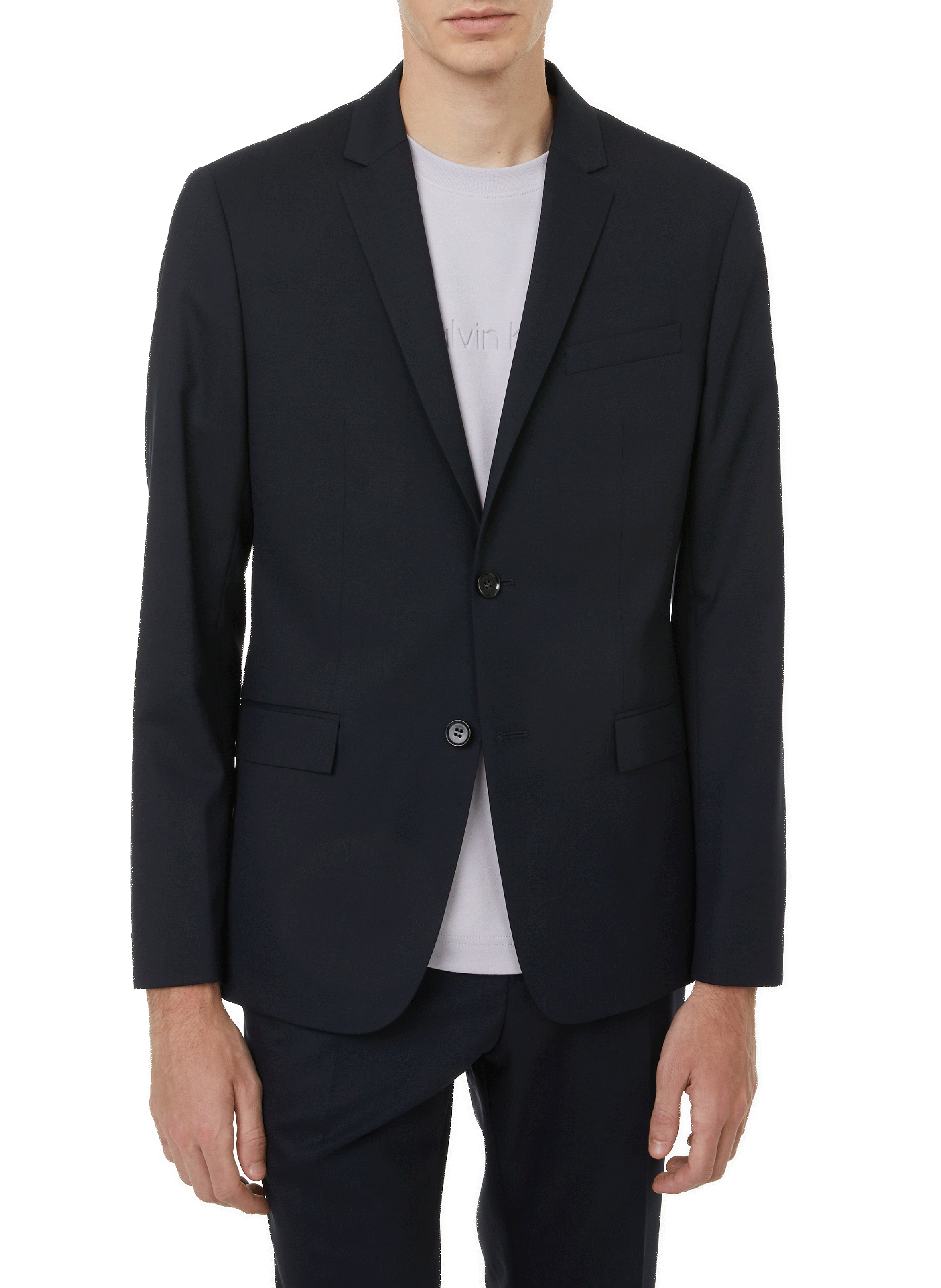 CALVIN KLEIN Virgin wool suit jacket Black