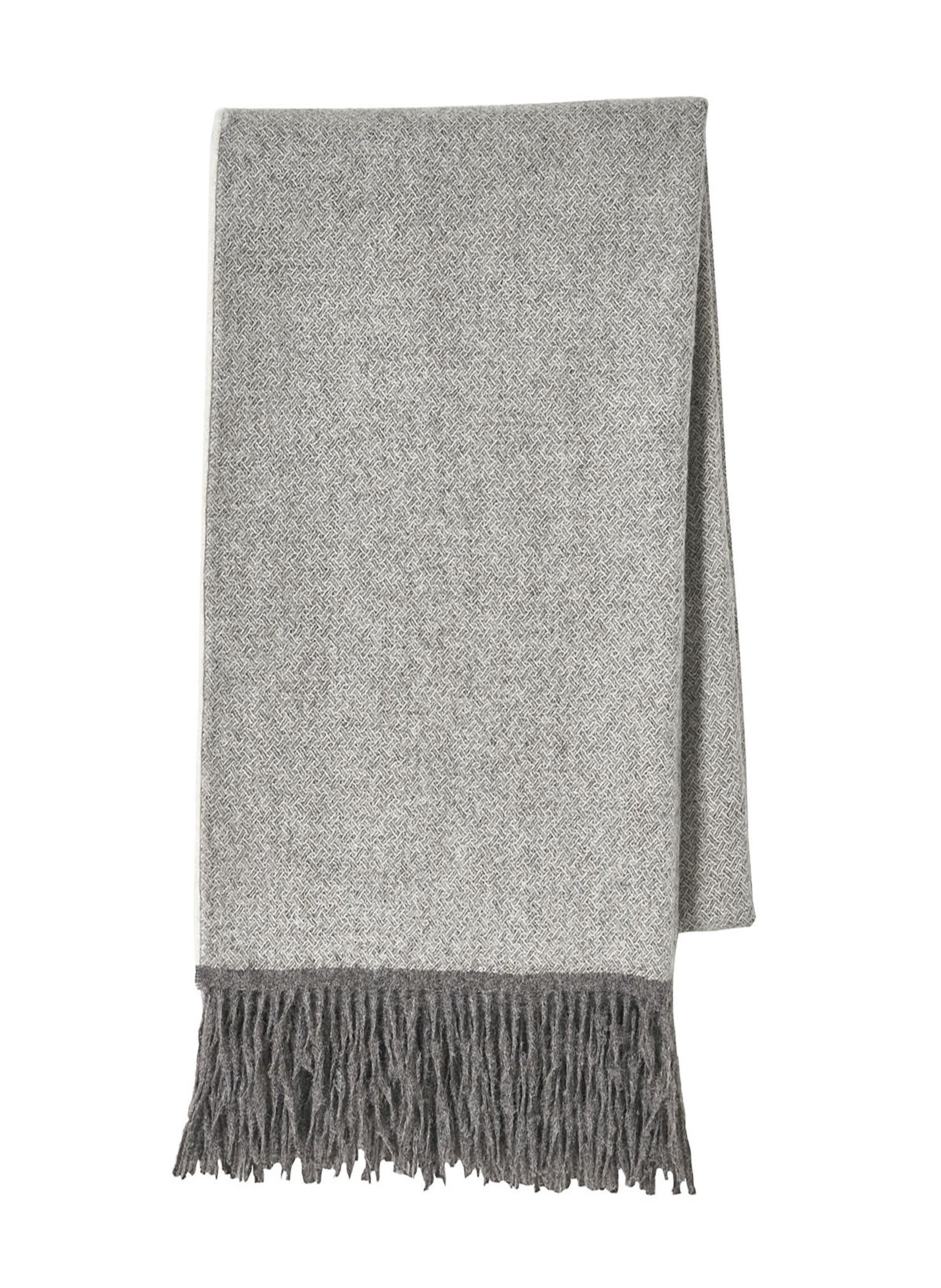 Plaid uni en alpaga, nomade ALEXANDRE TURPAULT Gris