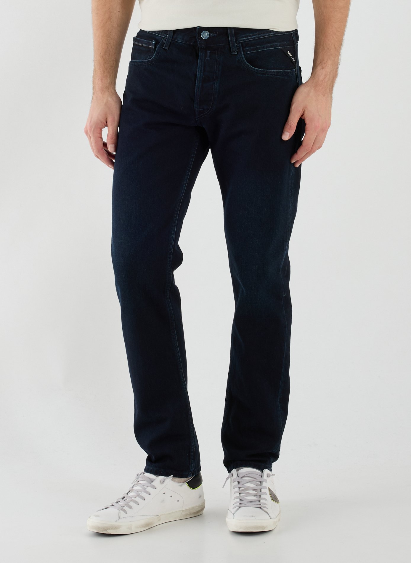 Cotton slim-fit jeans REPLAY Blue
