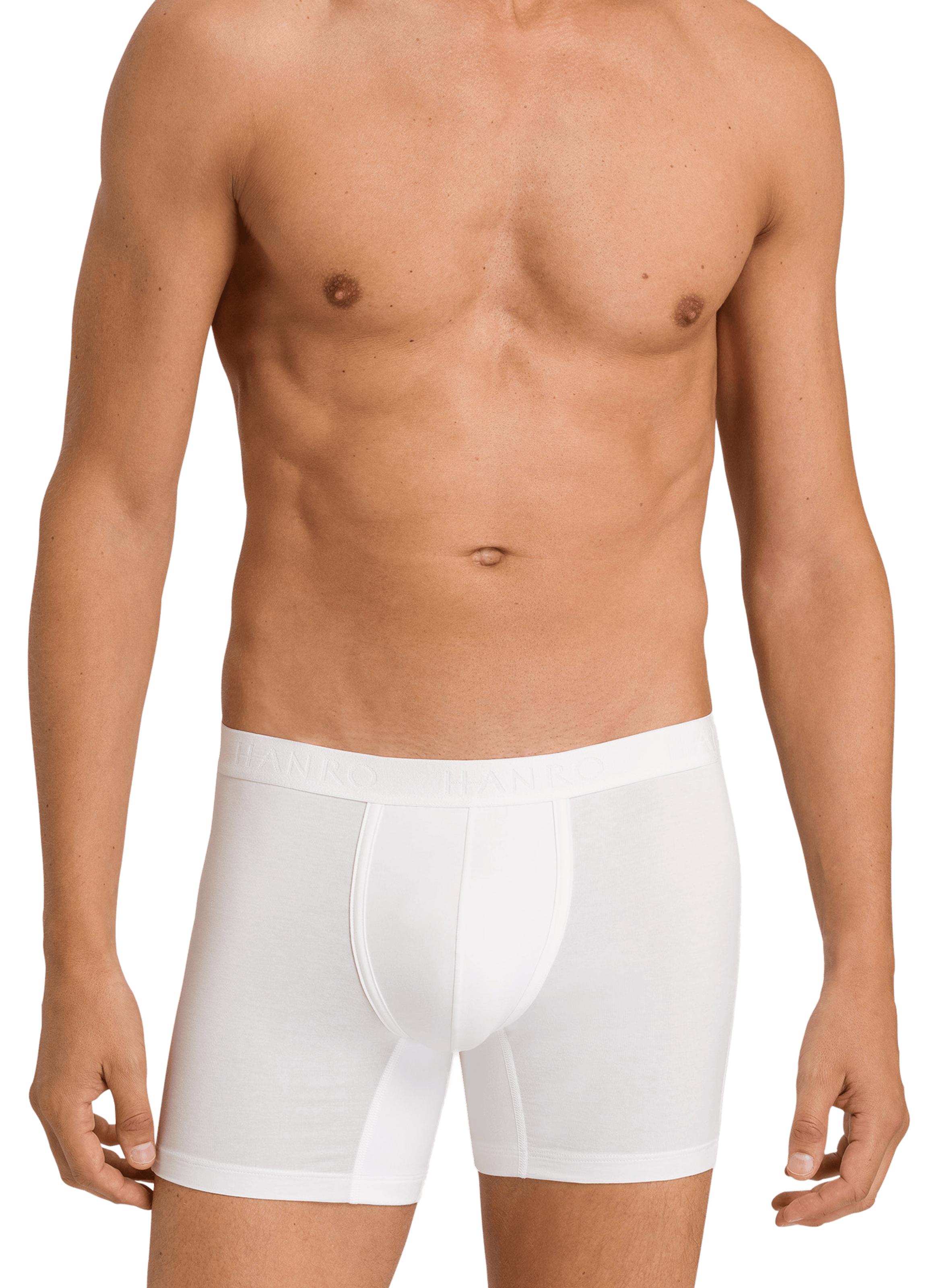 Long cotton boxers HANRO White