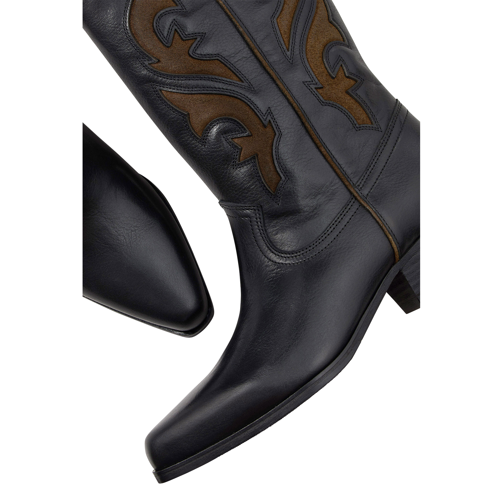 Bottes en cuir Curtis BA&SH Noir