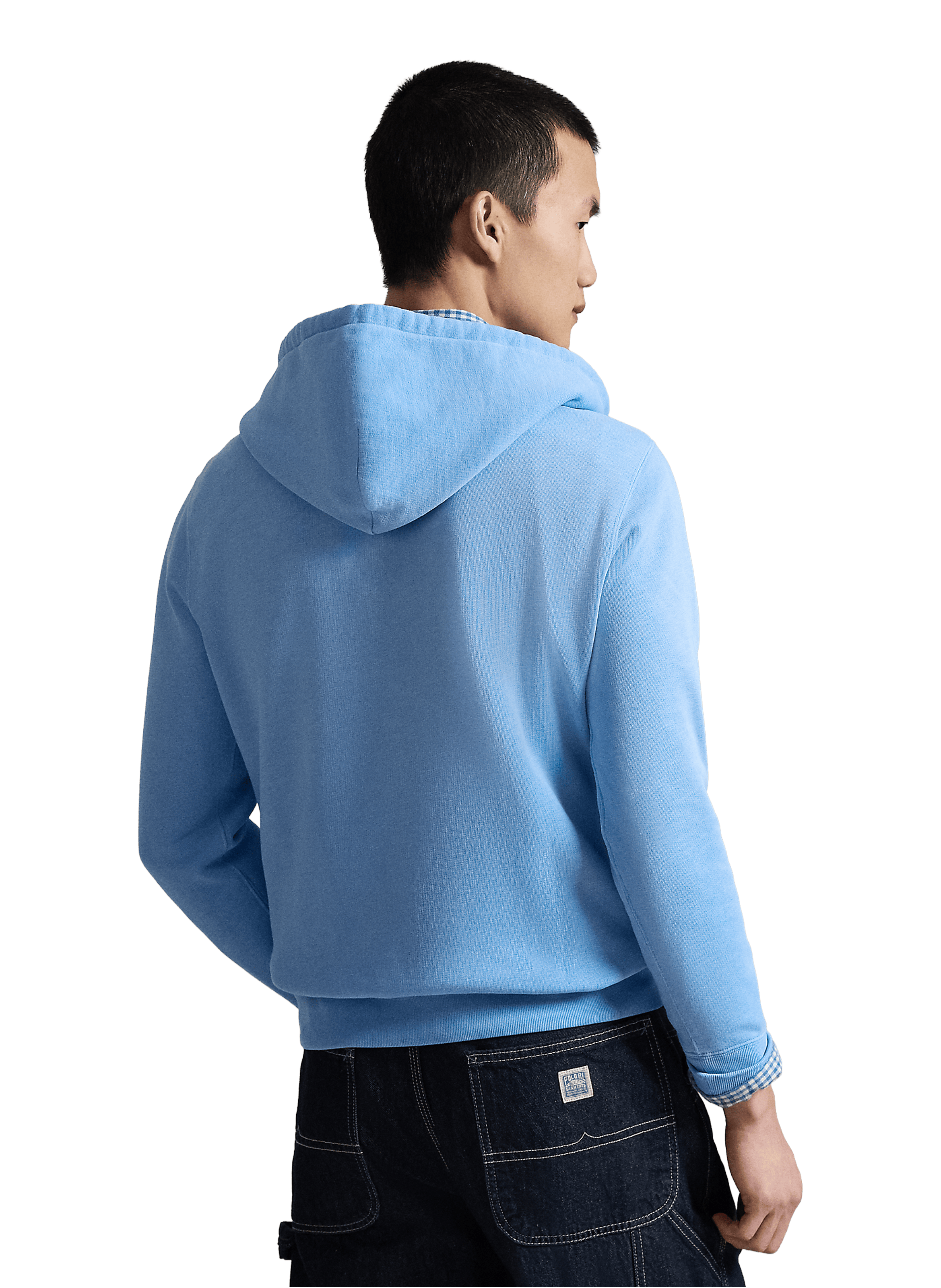 Printed hooded sweatshirt in blended cotton POLO RALPH LAUREN Blue