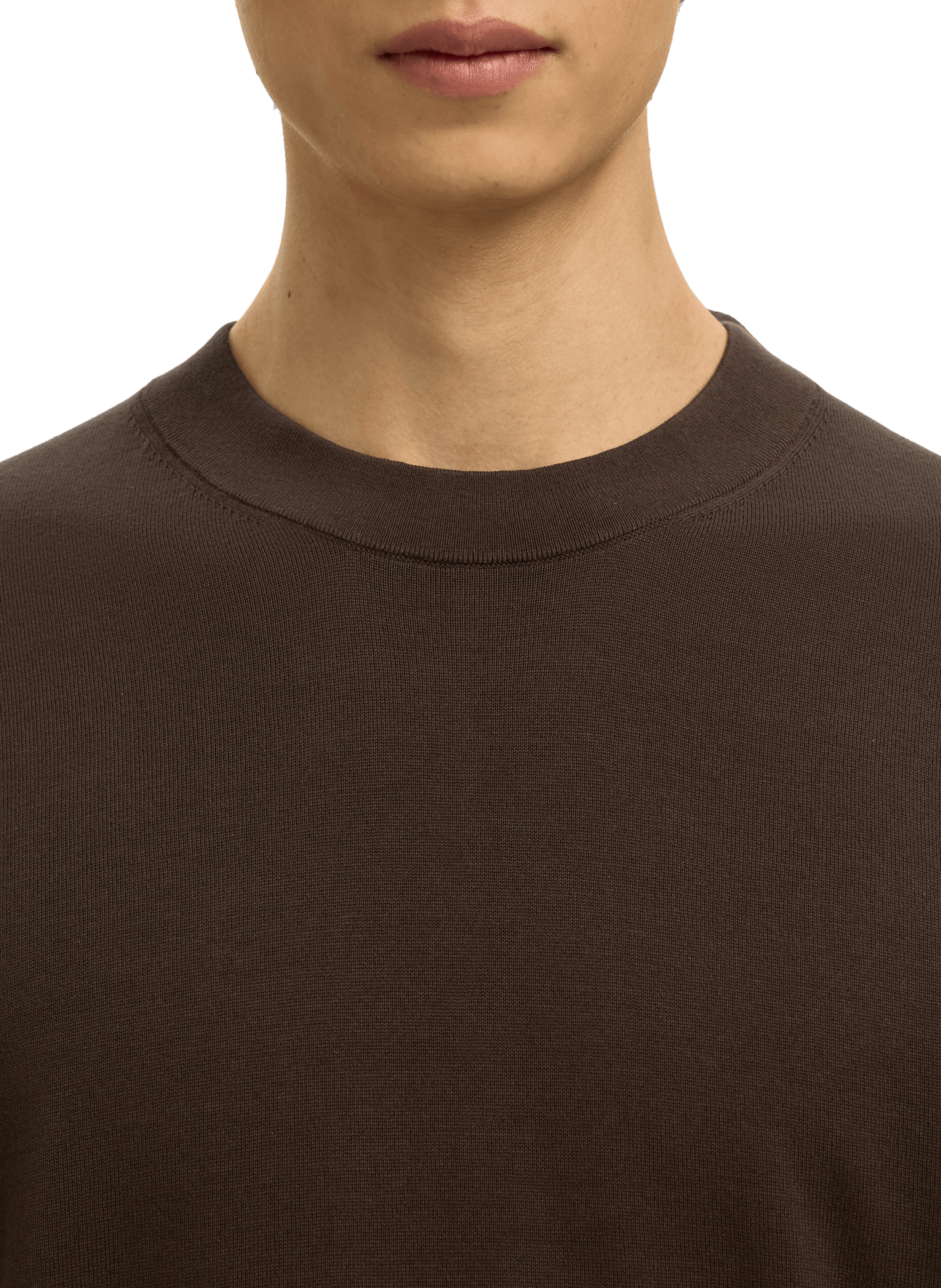 Cotton jumper SELECTED Brown