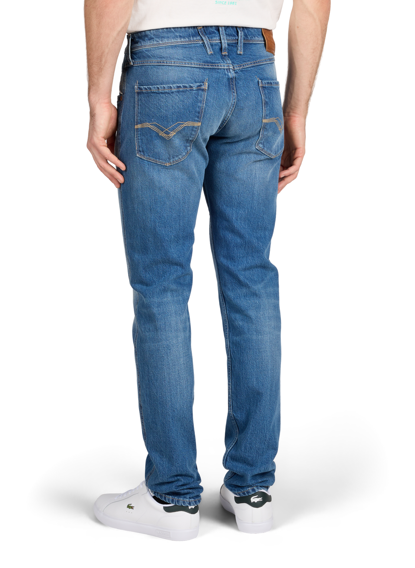 Straight cotton jeans REPLAY Blue