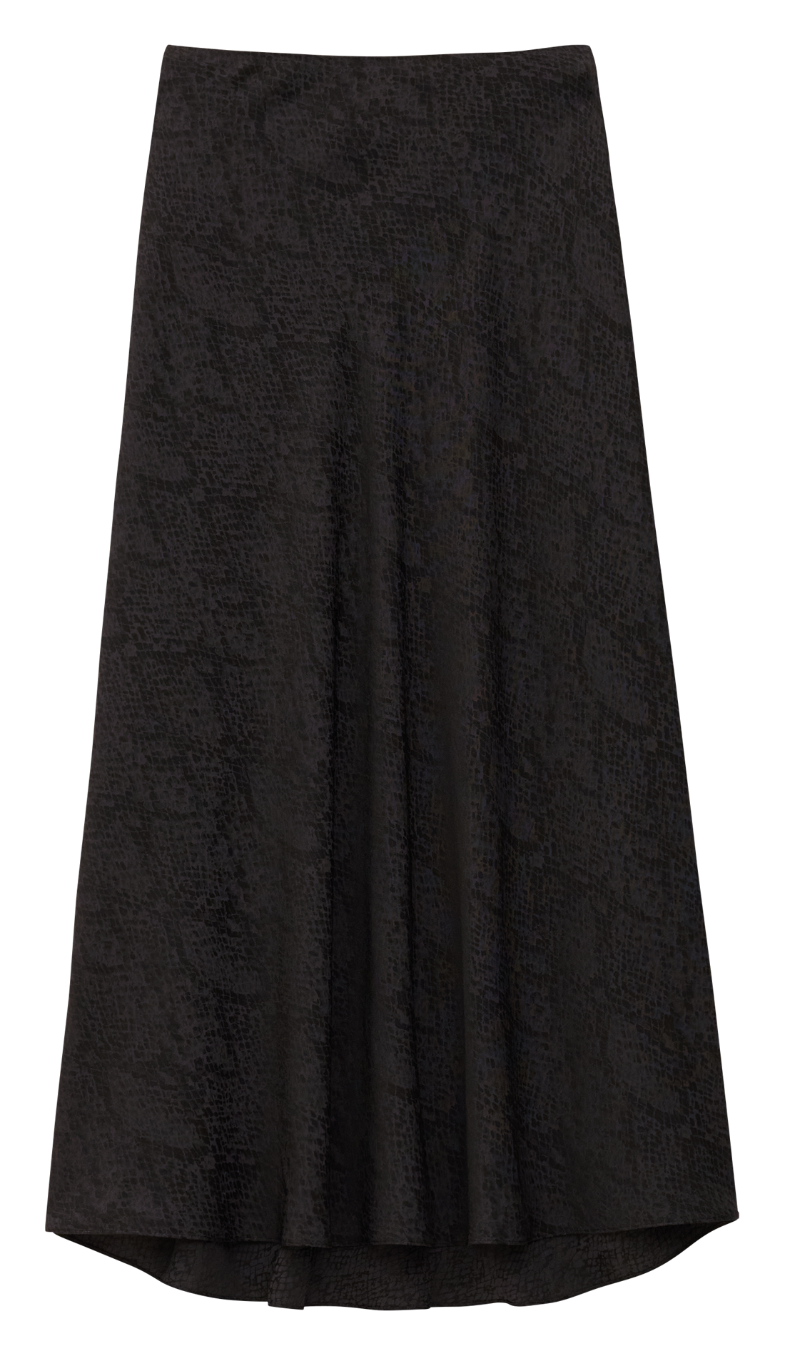 Jupe midi fluide jacquard python rista BA&SH Noir