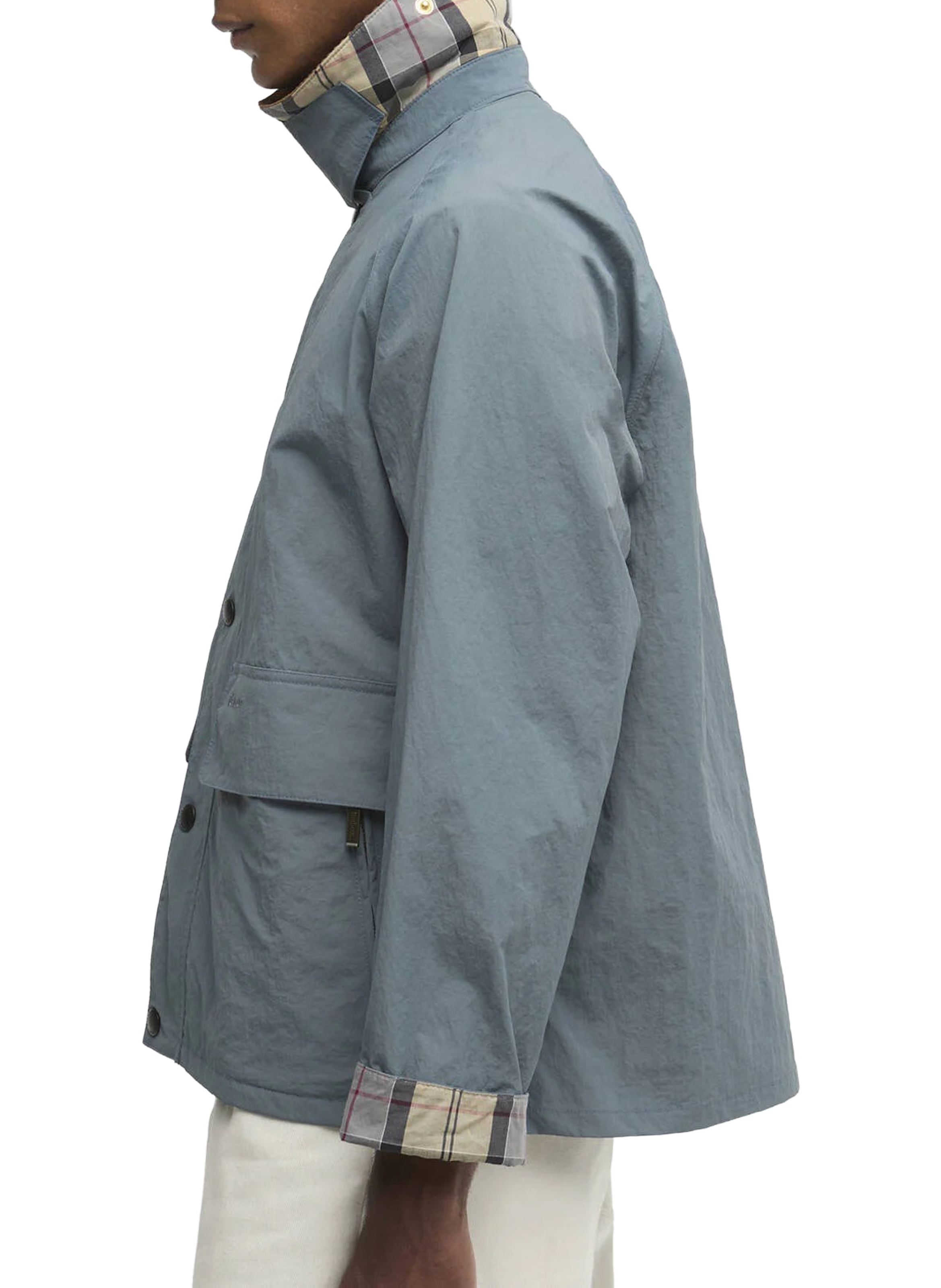 Veste droite col boutonné BARBOUR Bleu