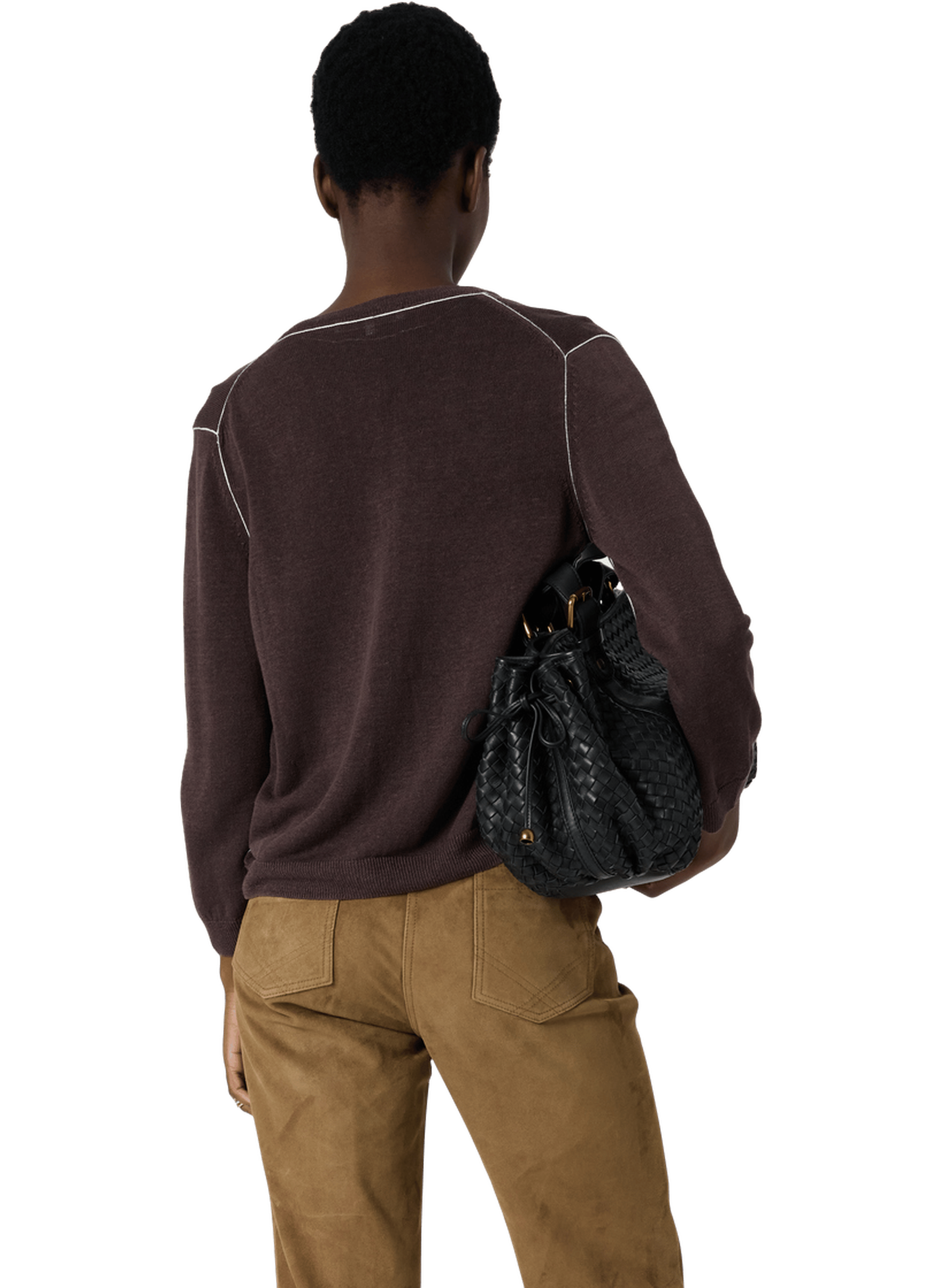 Gilet en lin mélangé - lorys GERARD DAREL Marron