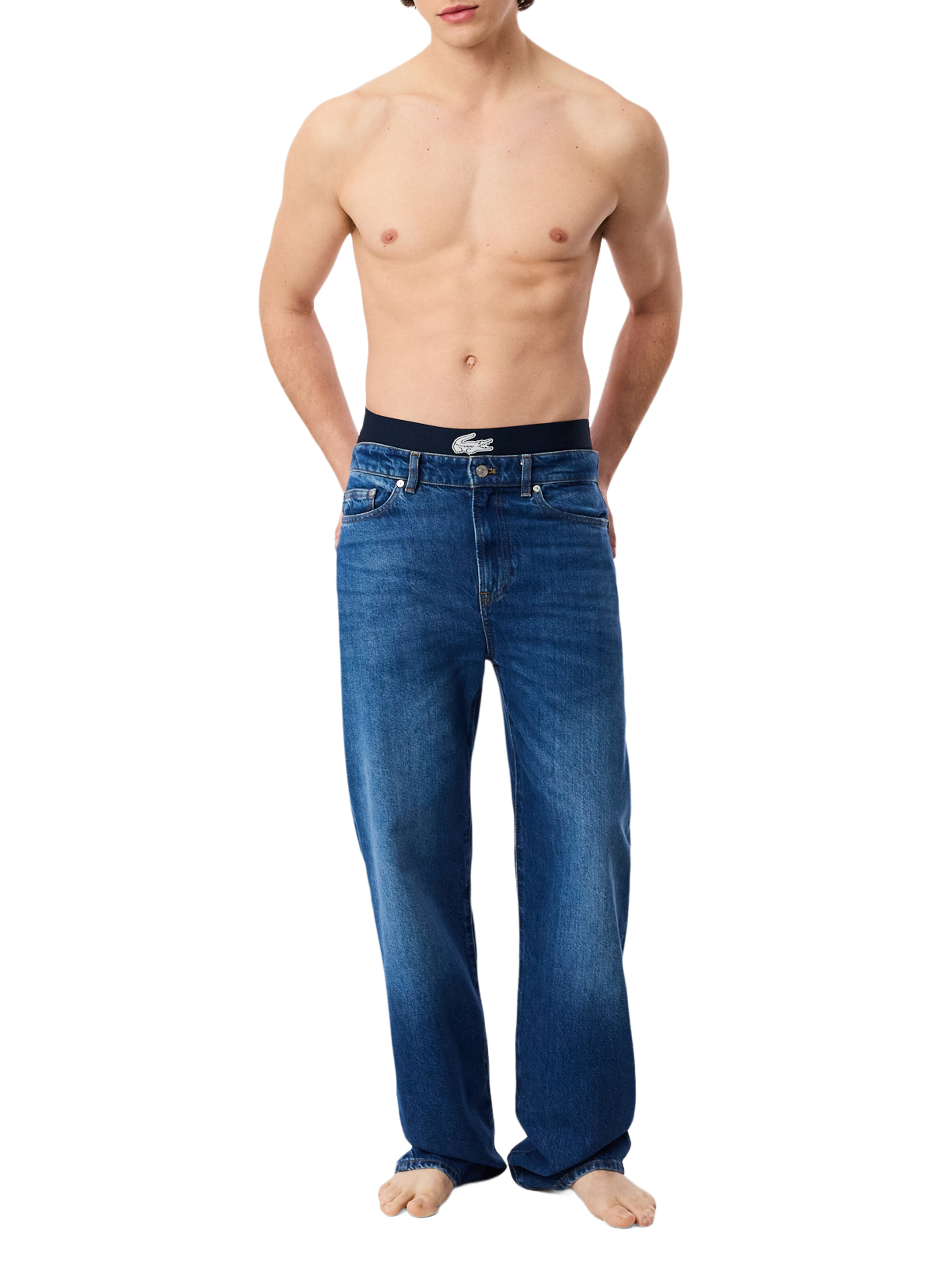 Lot de trois boxers en coton mélangé LACOSTE Multicolore