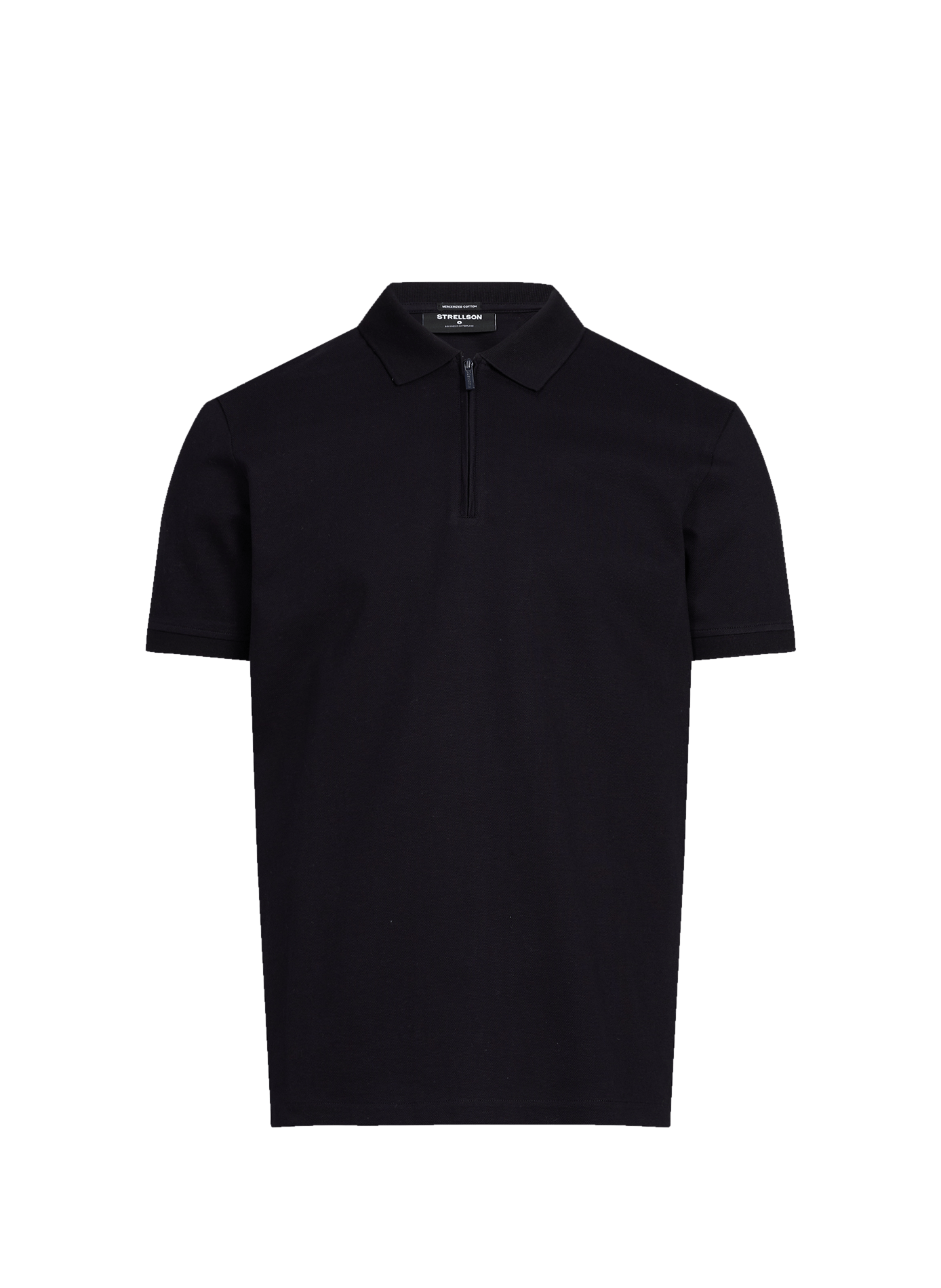 Polo zippé en coton STRELLSON Bleu