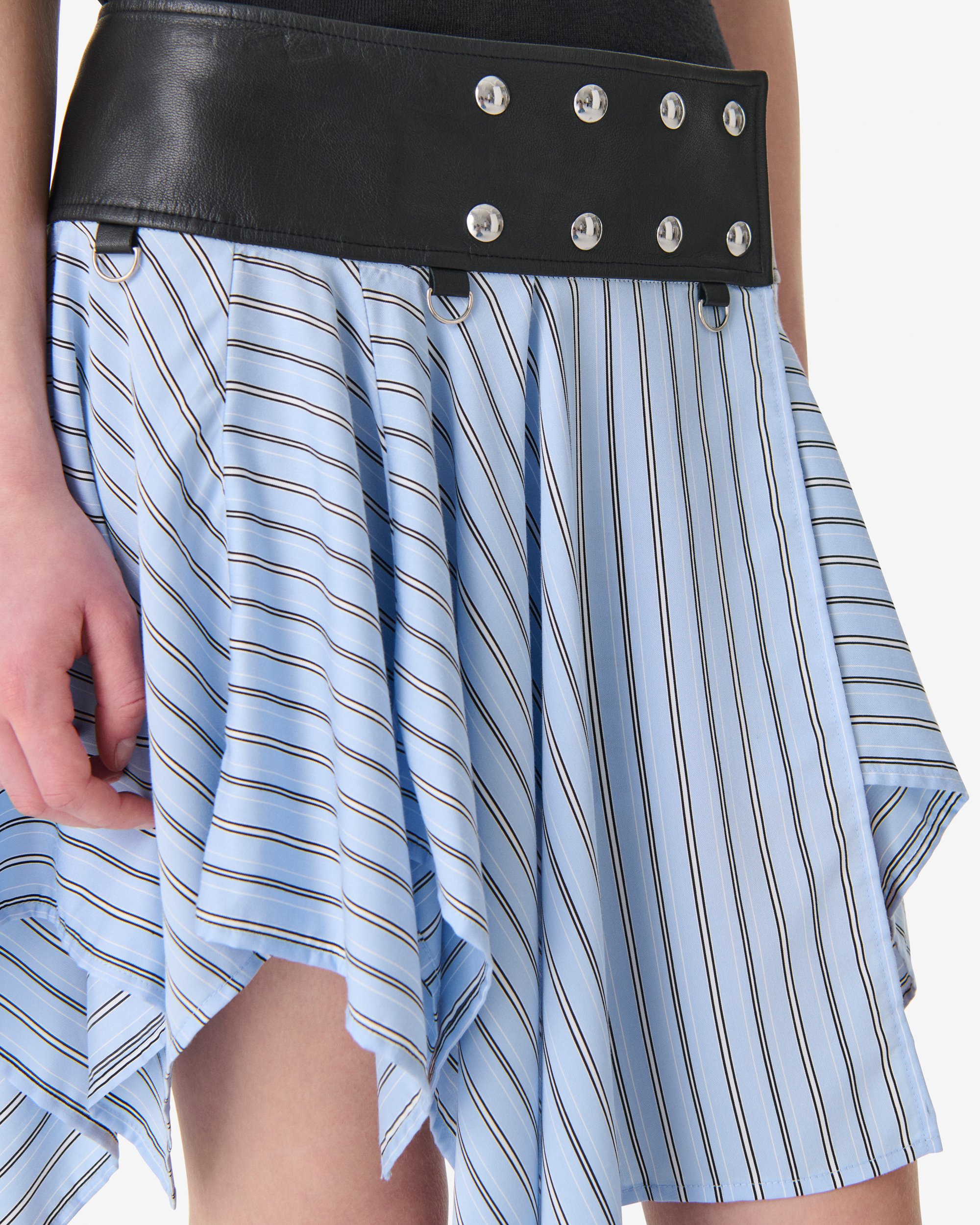 Jupe courte à rayures umby IRO Bleu