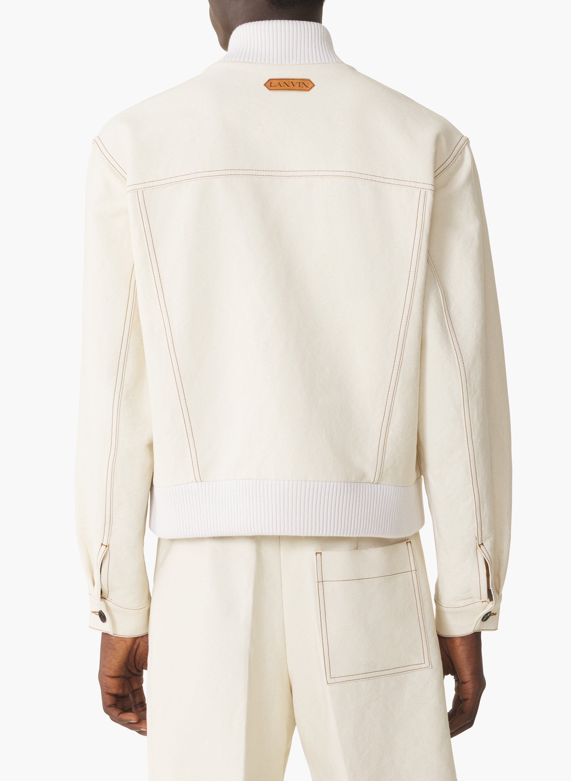 Veste teddy en denim LANVIN Blanc