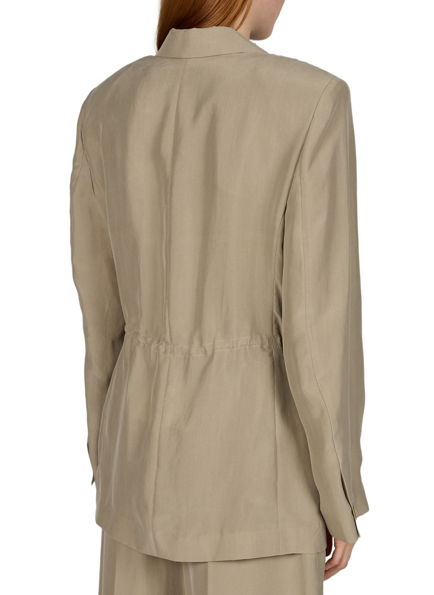 Blazer cintré léger en soie ALEXANDER WANG Blanc