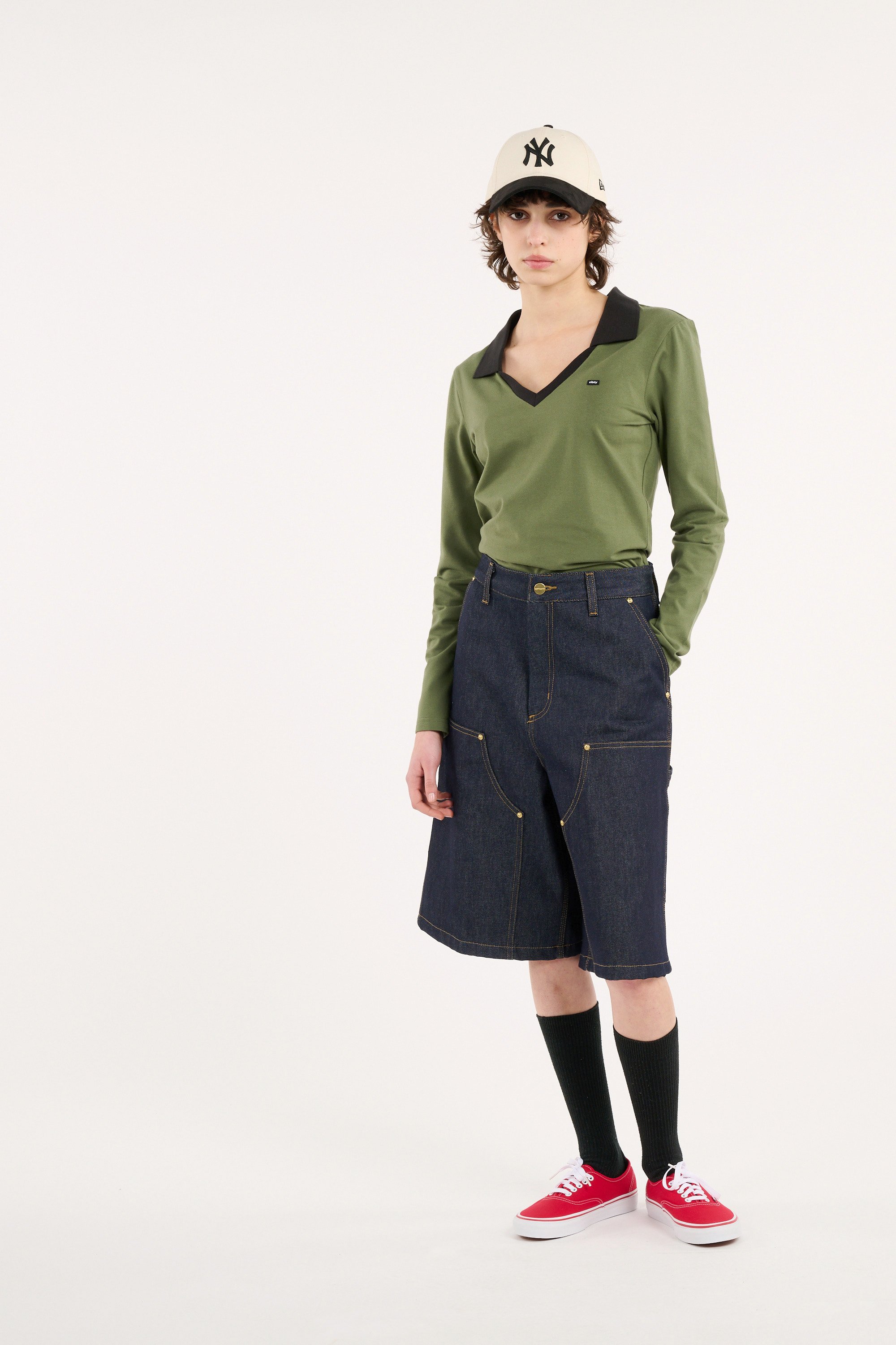 Short w' nixon double knee short CARHARTT WIP Bleu