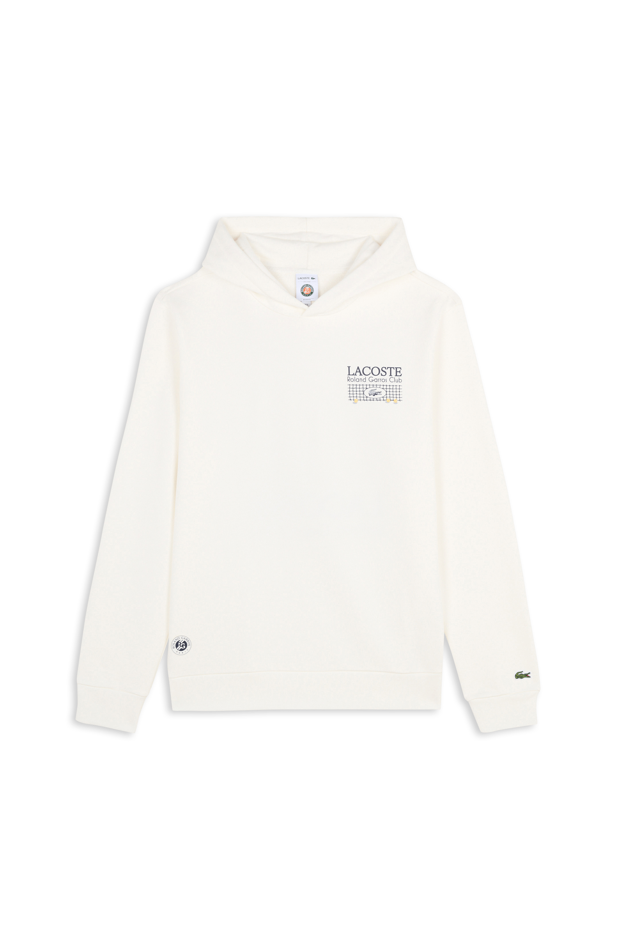 Hoodie roland garros club LACOSTE Blanc