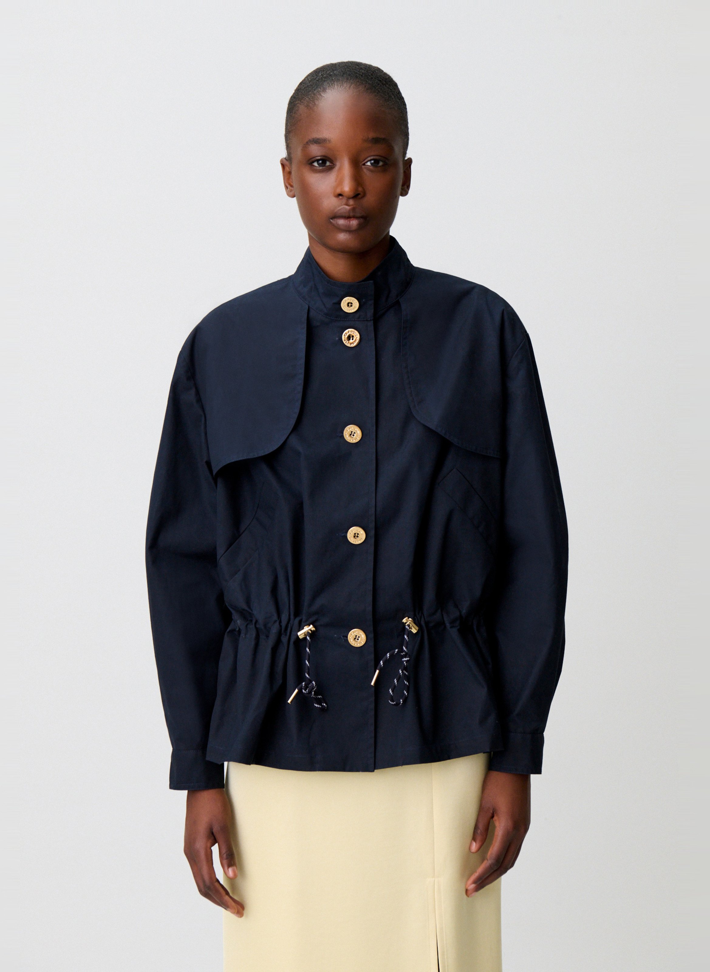 Veste ajustable boutonnée unie CLAUDIE PIERLOT Bleu