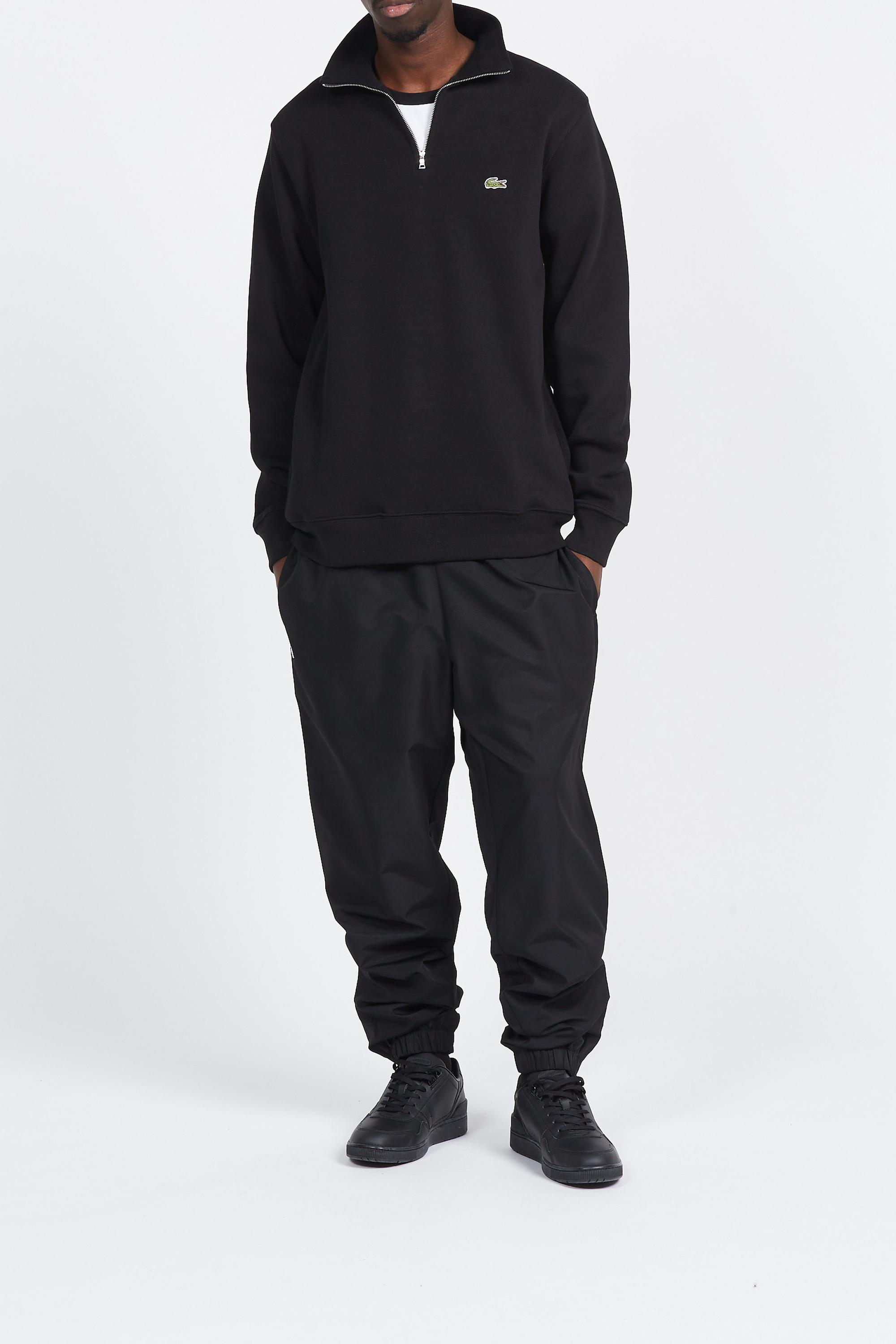Sweatshirt zippé core 1/4 zip LACOSTE Noir