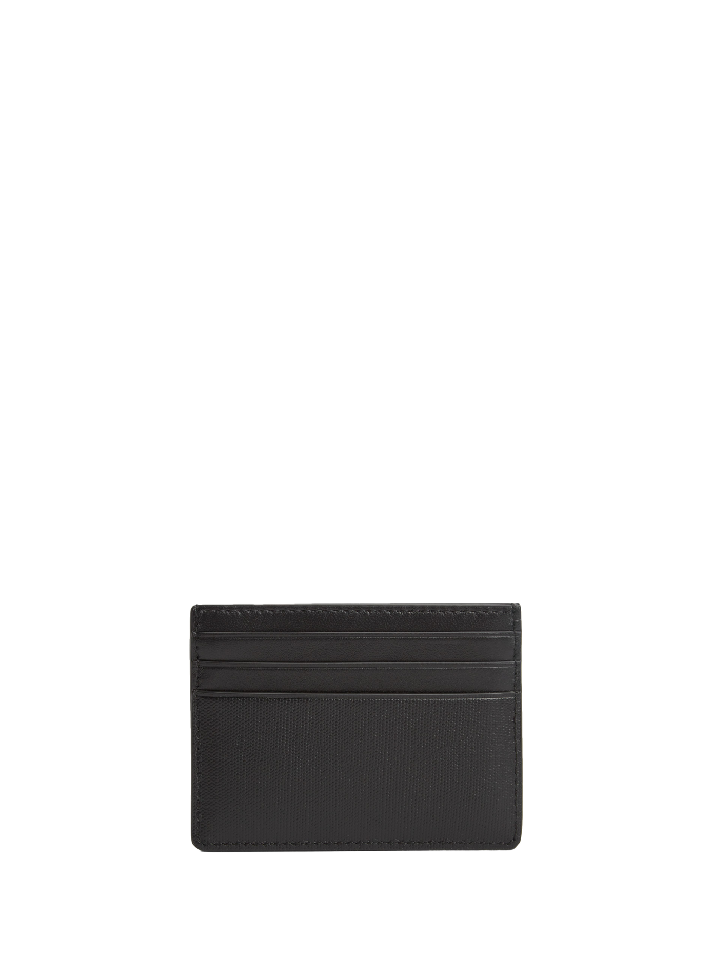 Textured leather logo cardholder TOMMY HILFIGER Black
