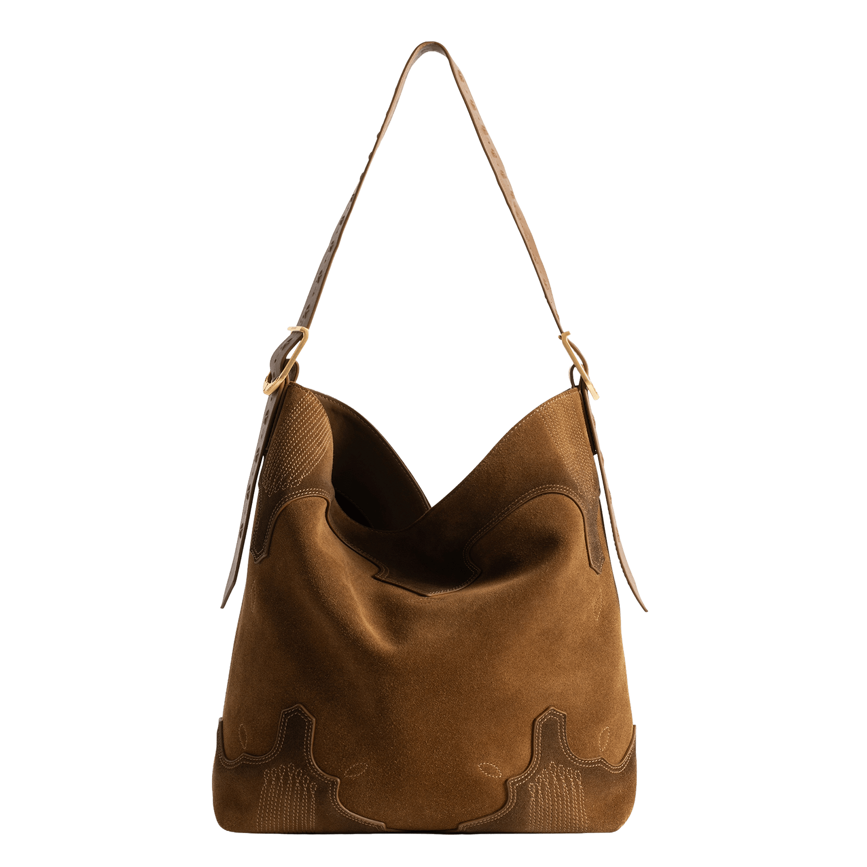 Handtas in suède western stijl jane ZADIG&VOLTAIRE Bruin
