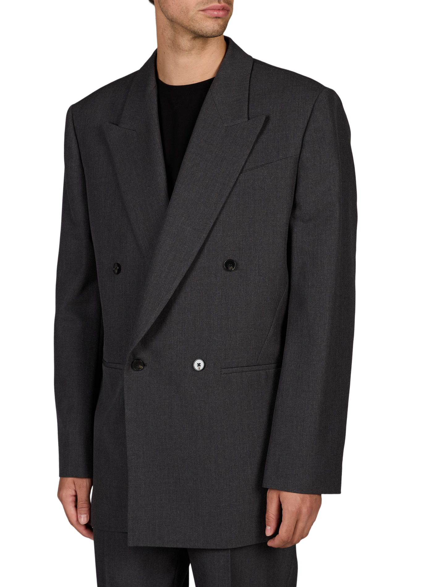 Taillierte Wolljacke LOUIS GABRIEL NOUCHI Grau