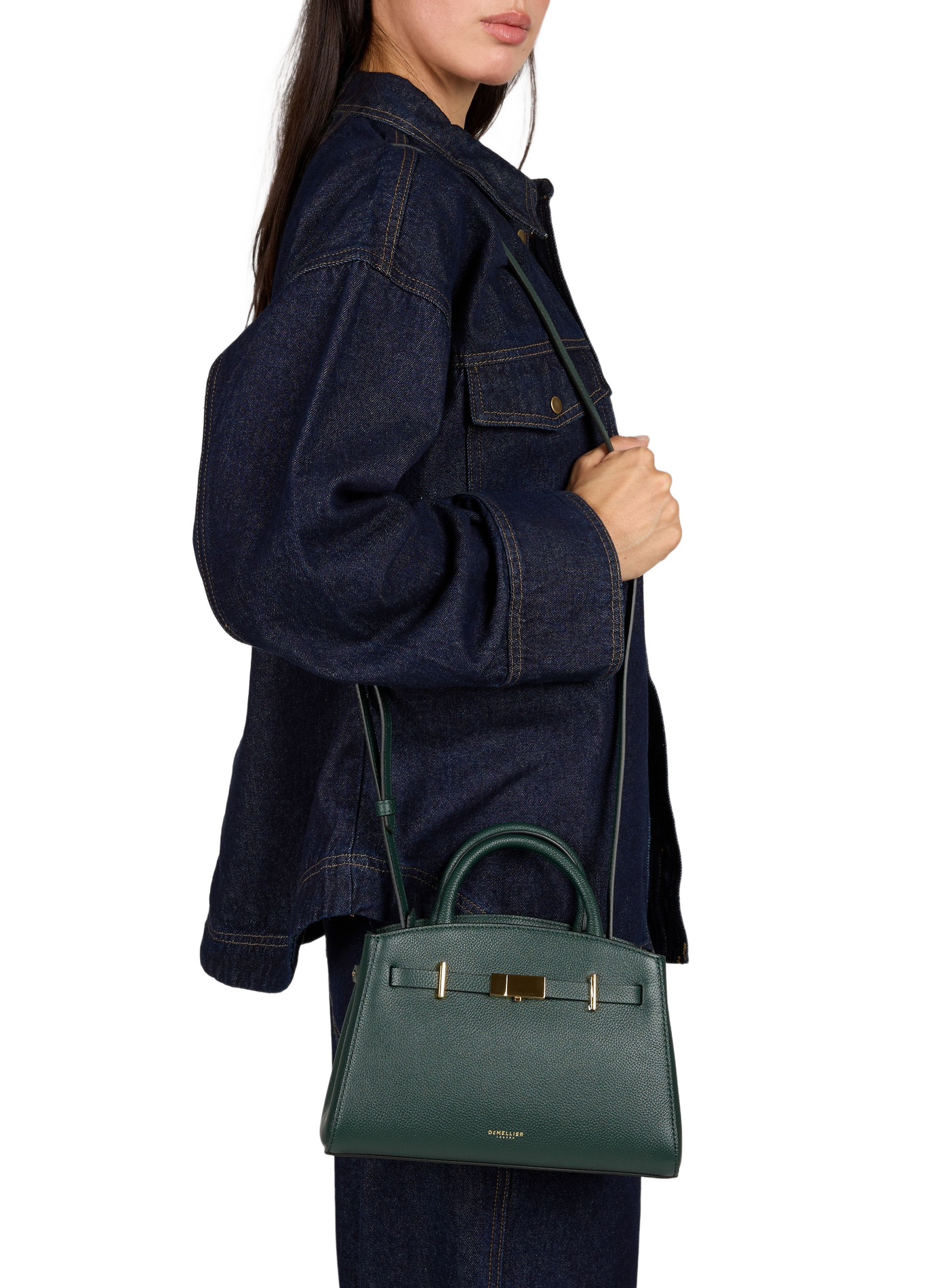 Hudson leather handbag DEMELLIER LONDON Green