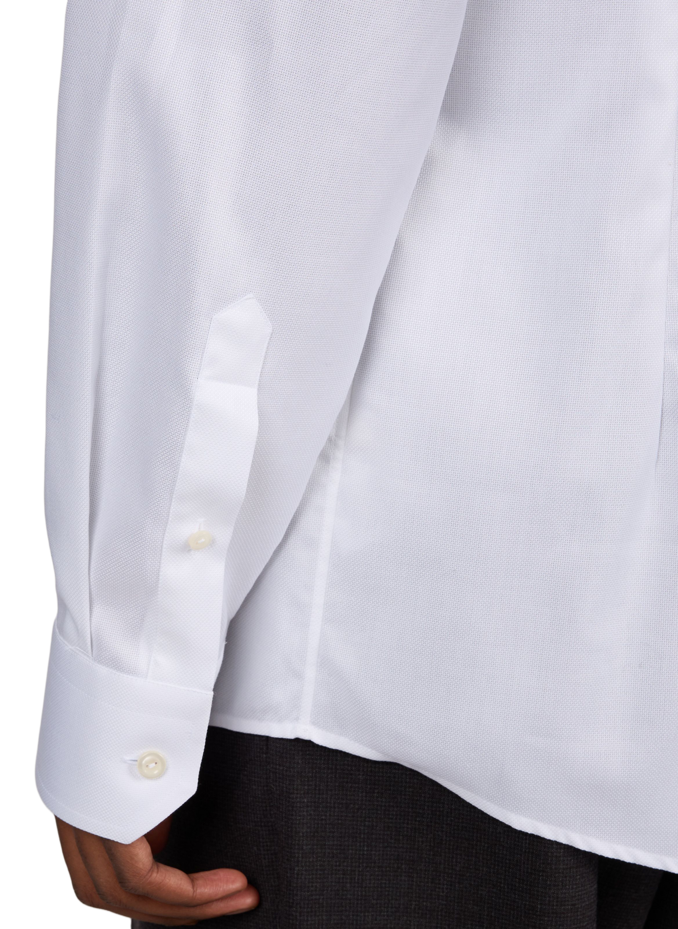 Einfarbiges Baumwollhemd ETON Weiss