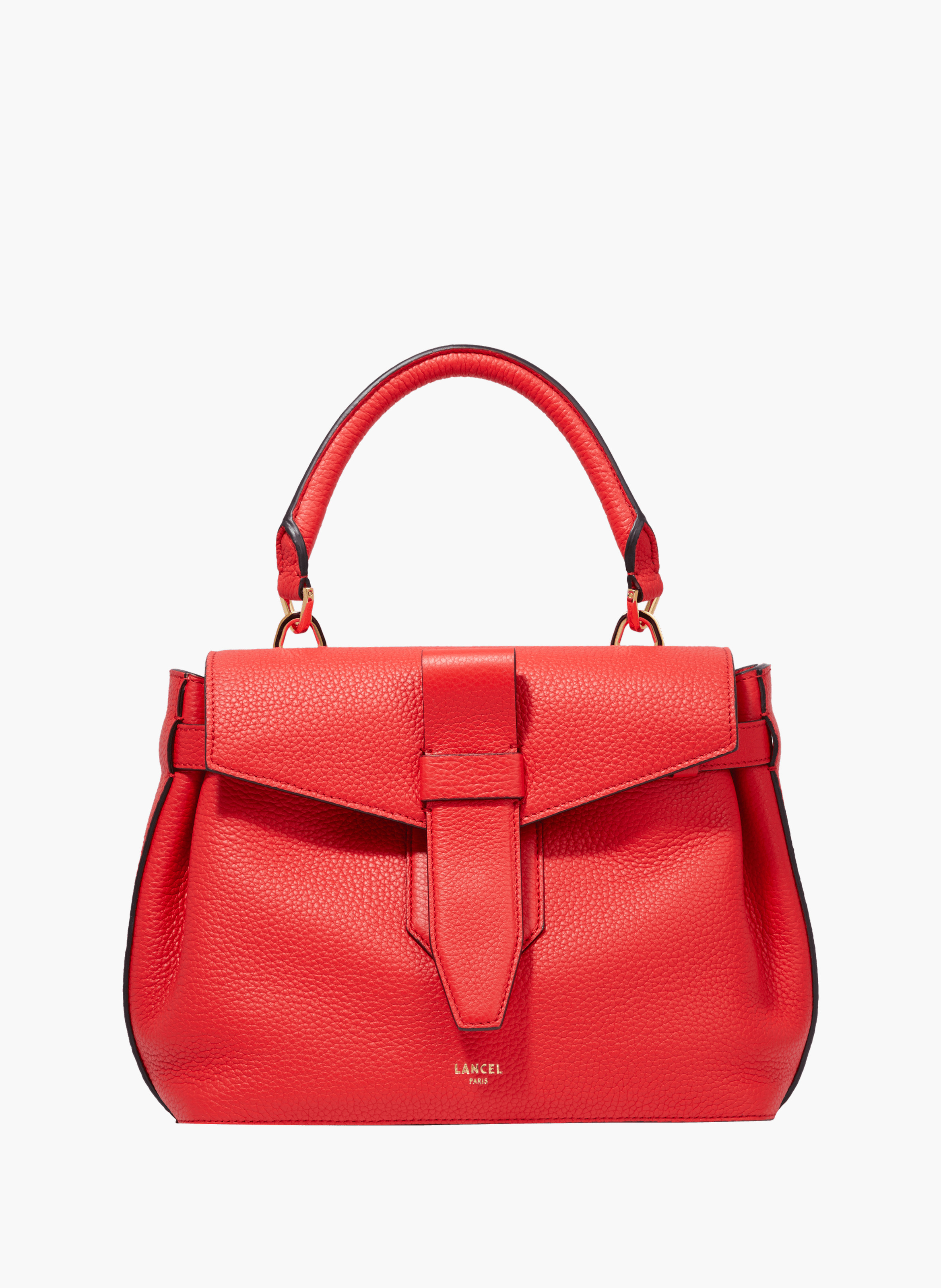 Sac à main charlie de lancel s, cuir grainé, rouge kiss LANCEL Rouge