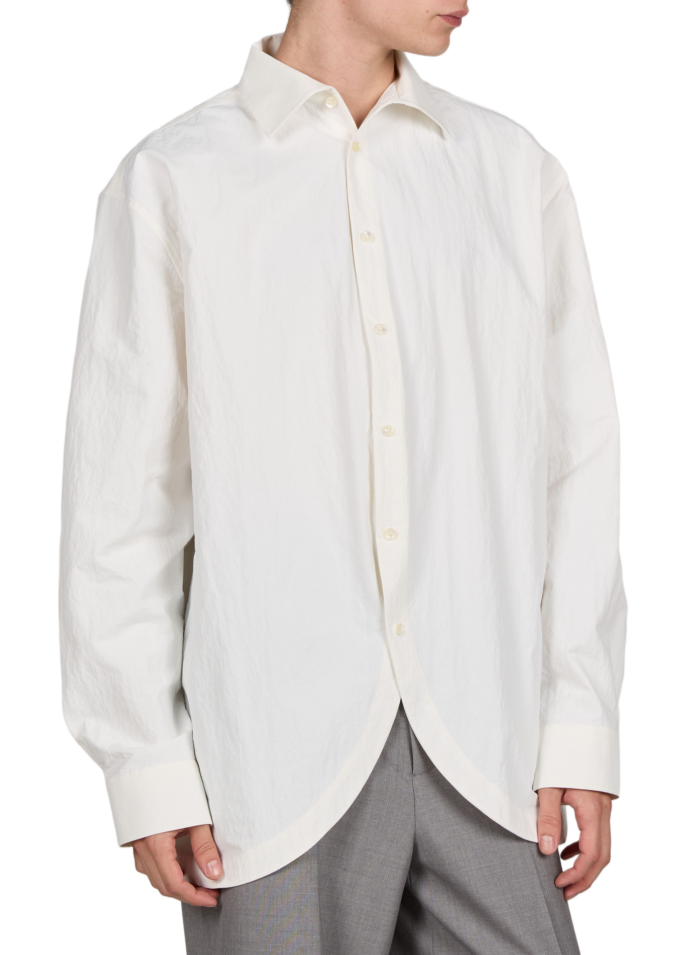 Oversized crinkled-effect shirt SEAN SUEN White