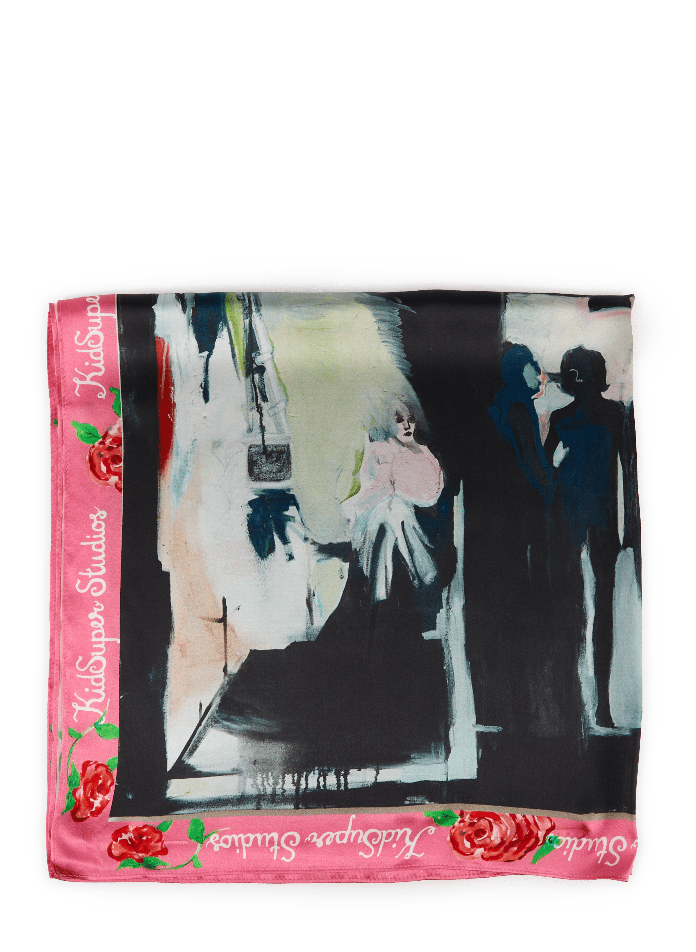 Printed silk floaty scarf KIDSUPER Multicolour