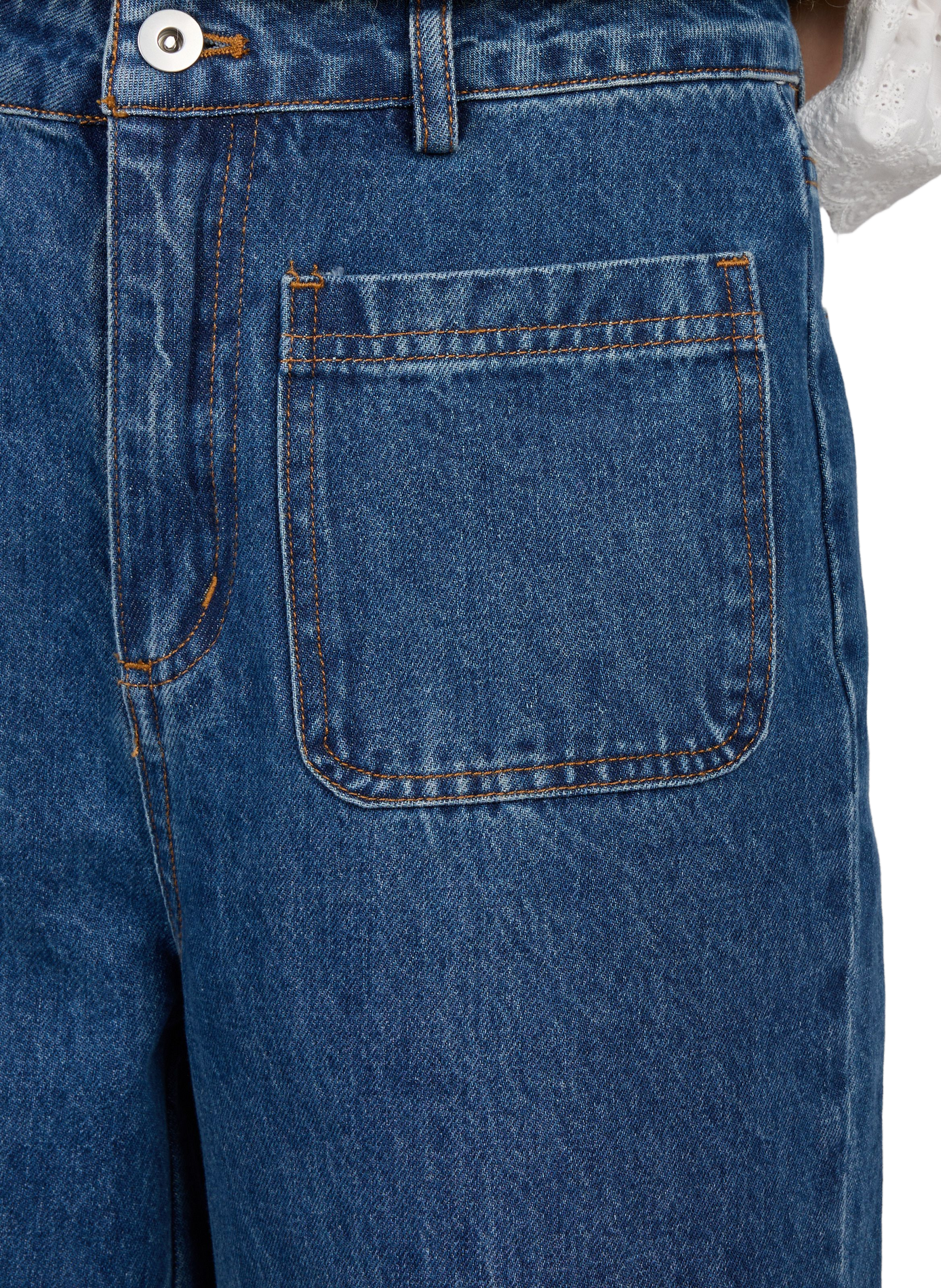 High-waisted wide-leg jeans GARANCE Blue