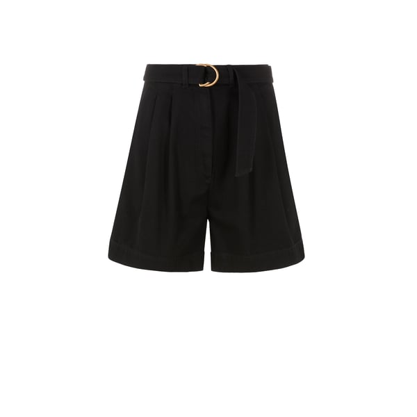 Short taille haute en coton