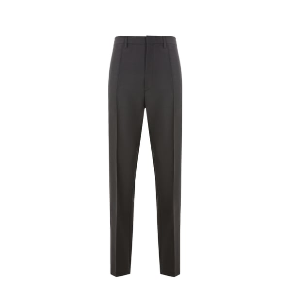 Pantalon de costume droit en mohair et laine