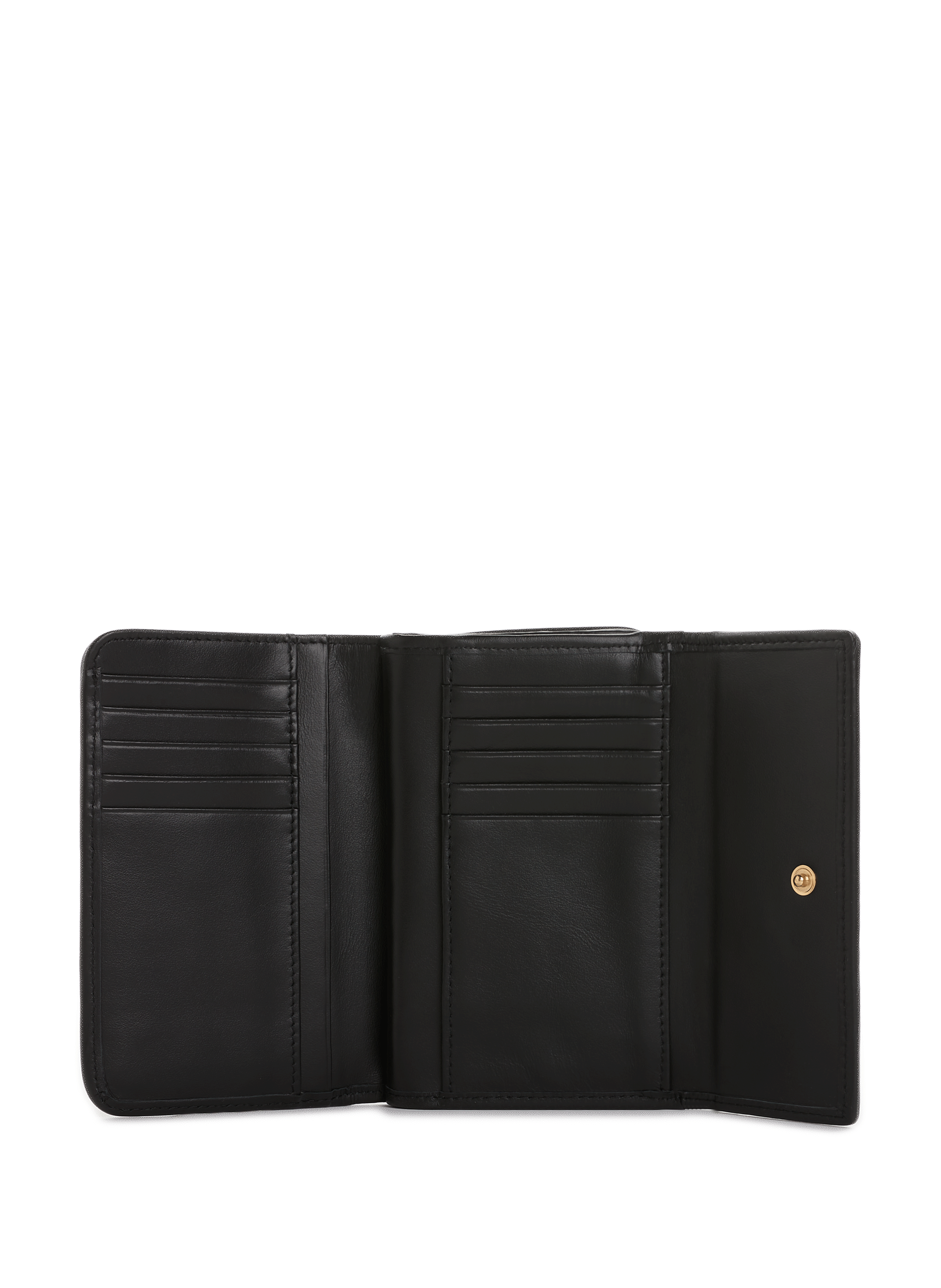 Lotti embossed leather wallet NAT & NIN Black