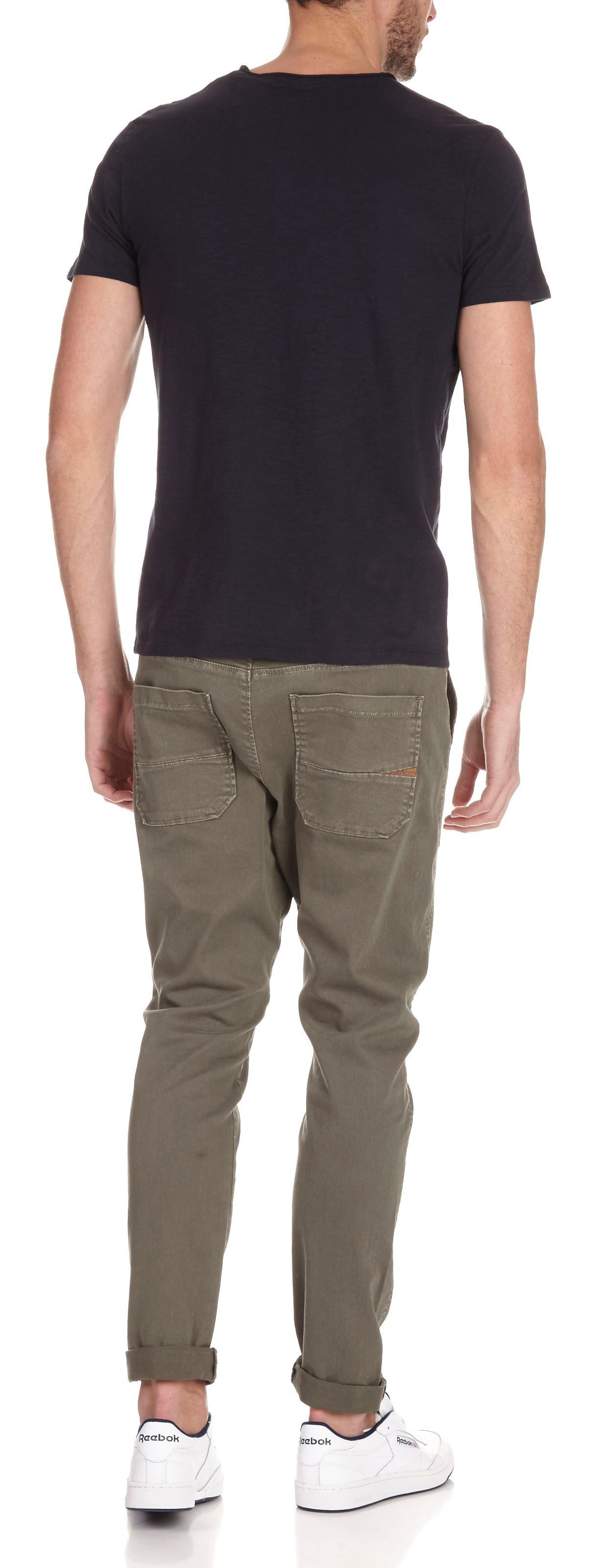 Tee-shirt col v en coton IKKS Bleu