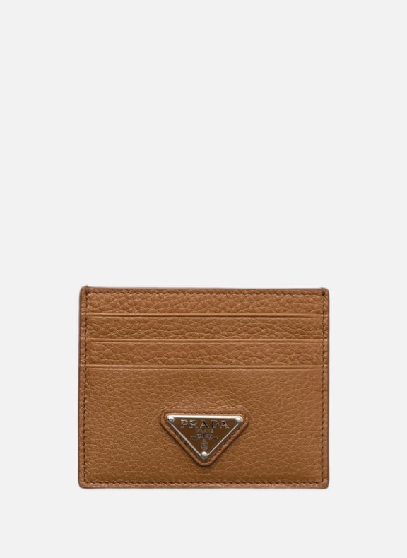 Porte-cartes en cuir Marron by PRADA PRADA Porte-cartes en cuir Marron