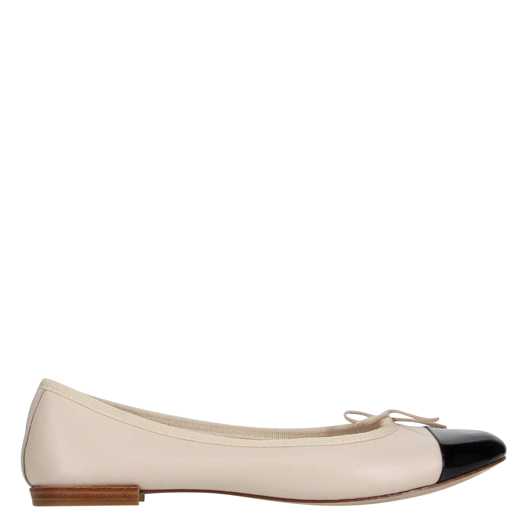 Ballerines bi-matière à bout contrasté REPETTO Beige