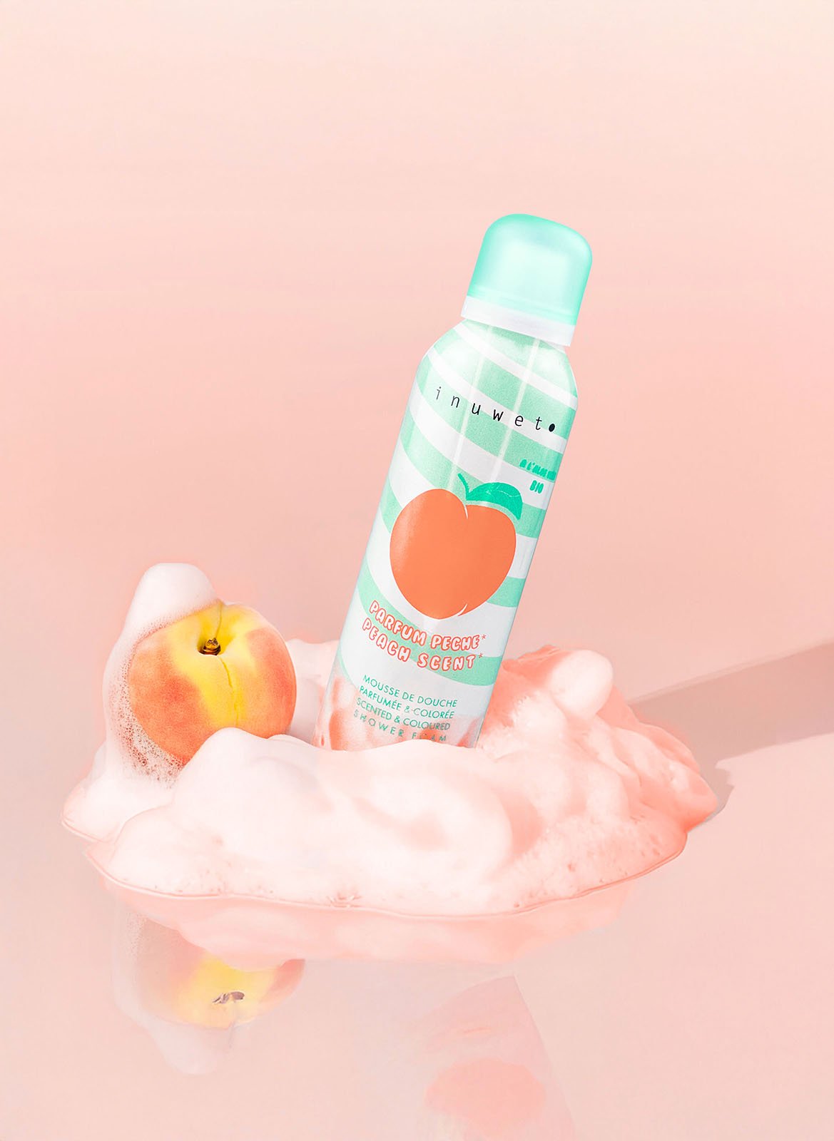 Mousse de douche Pêche INUWET No color