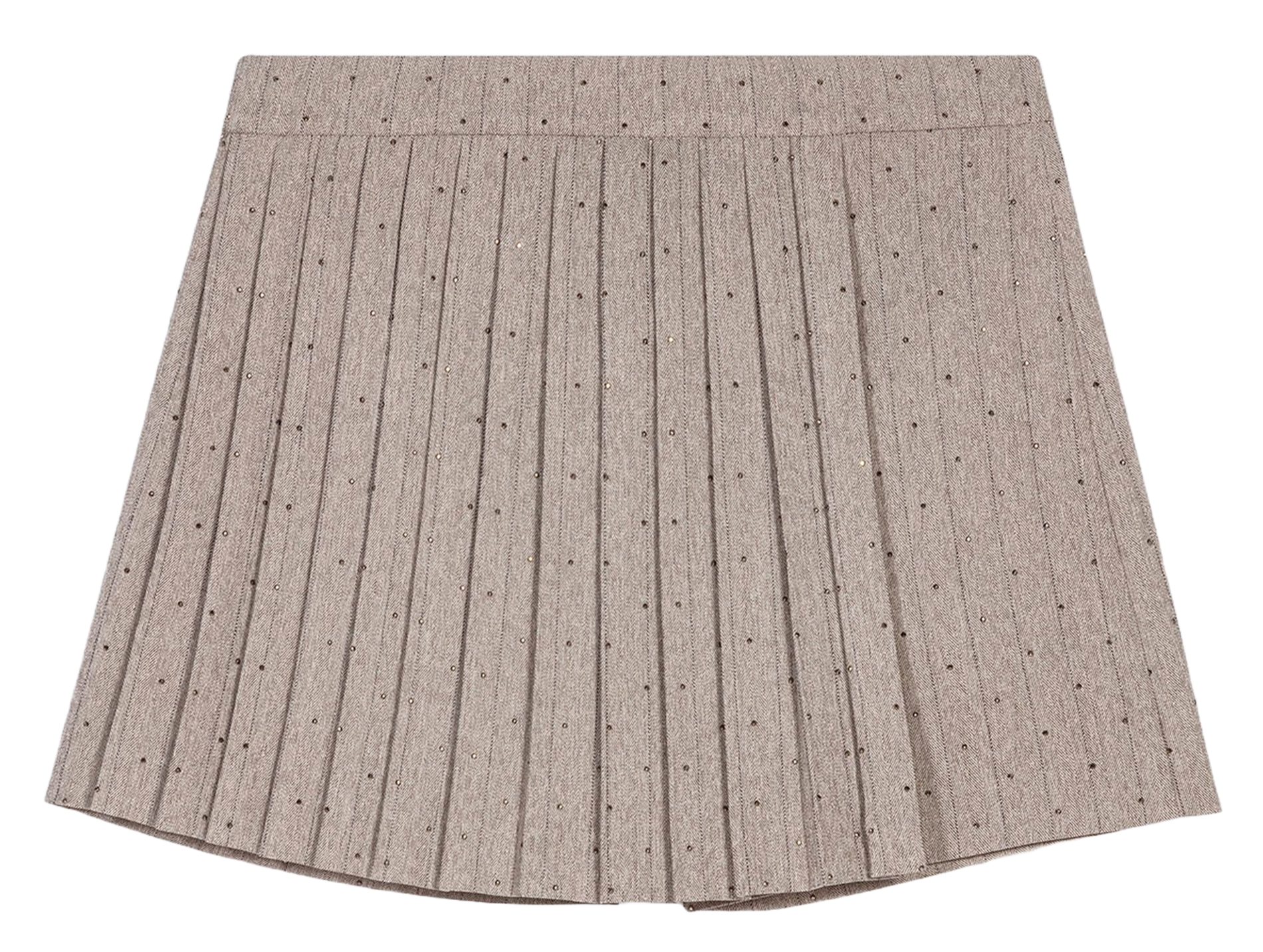 Short jupe évasé plissé MAJE Gris