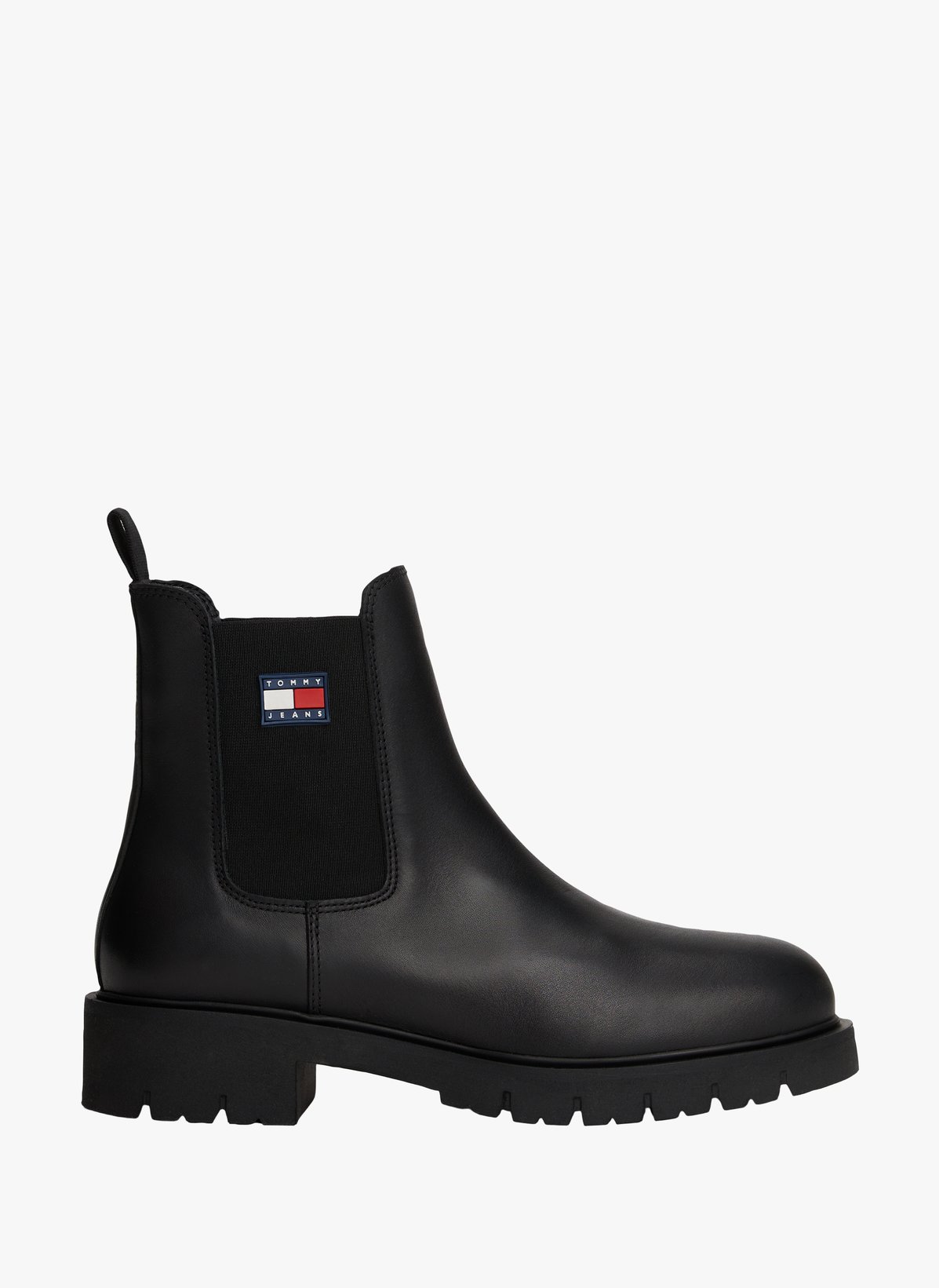Bottines bout rond en cuir
