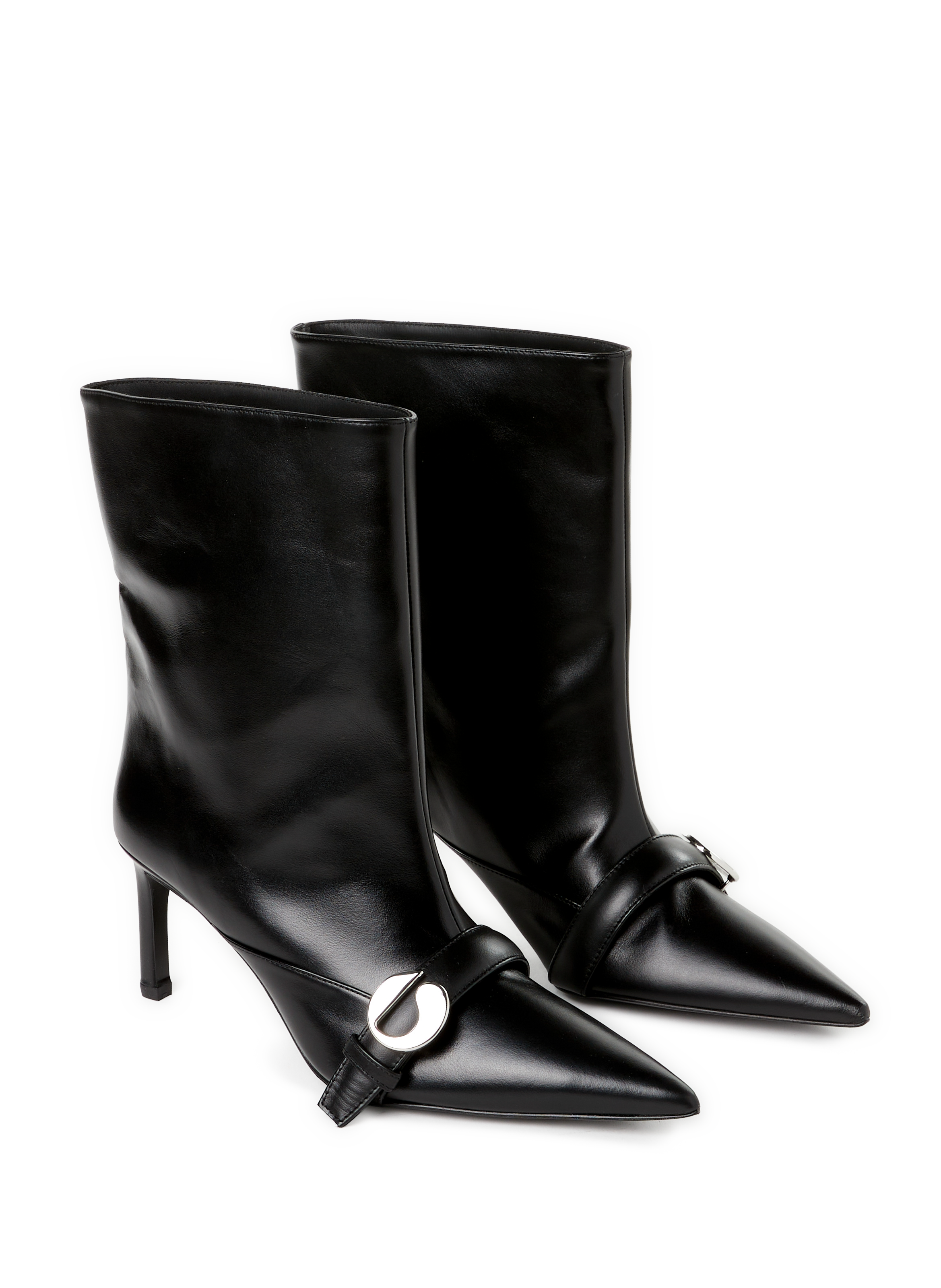 Stiletto heel leather ankle boots COPERNI Black