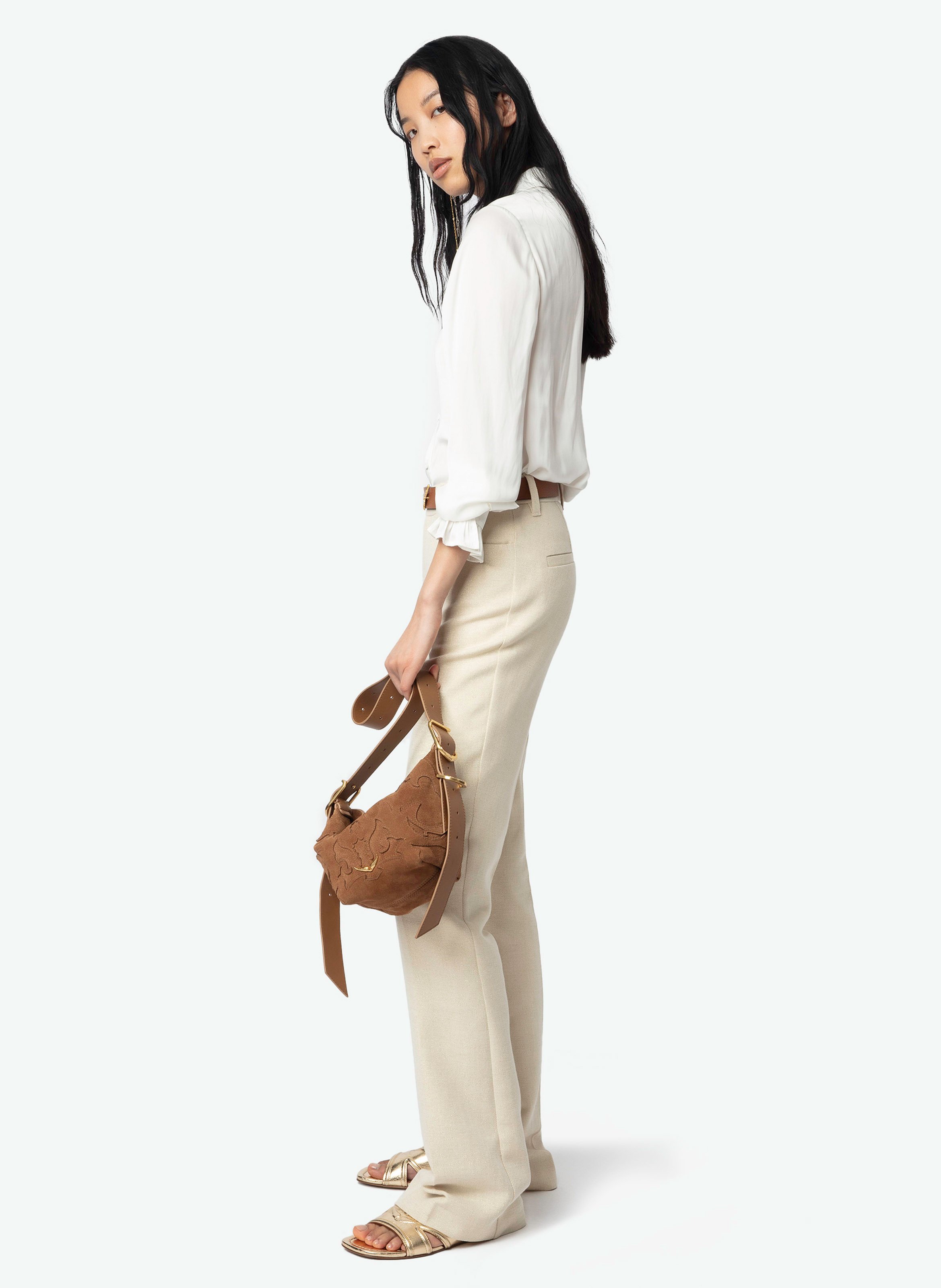 Rechte katoenen broek in pistoolkleur ZADIG&VOLTAIRE Beige