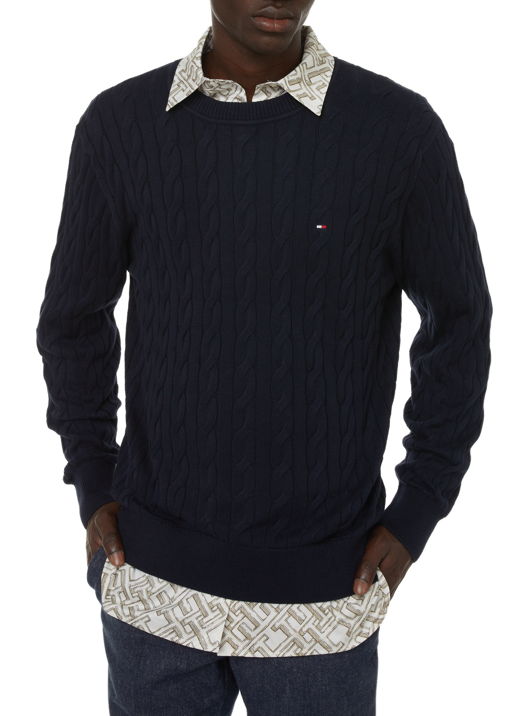 TOMMY HILFIGER Cable knit jumper Blue