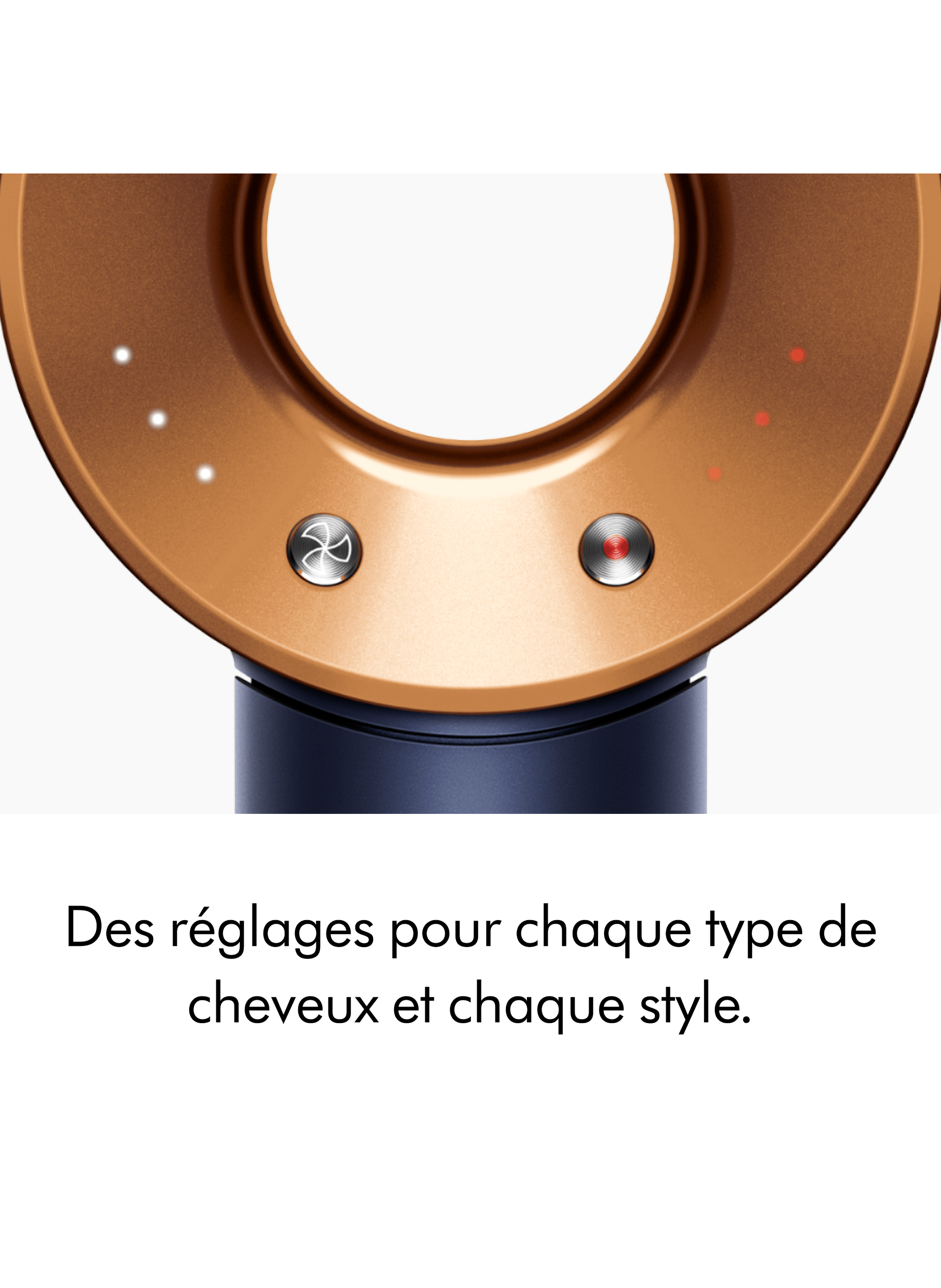 Supersonic™ Curly to Frizzy Hair Blue Copper DYSON No color