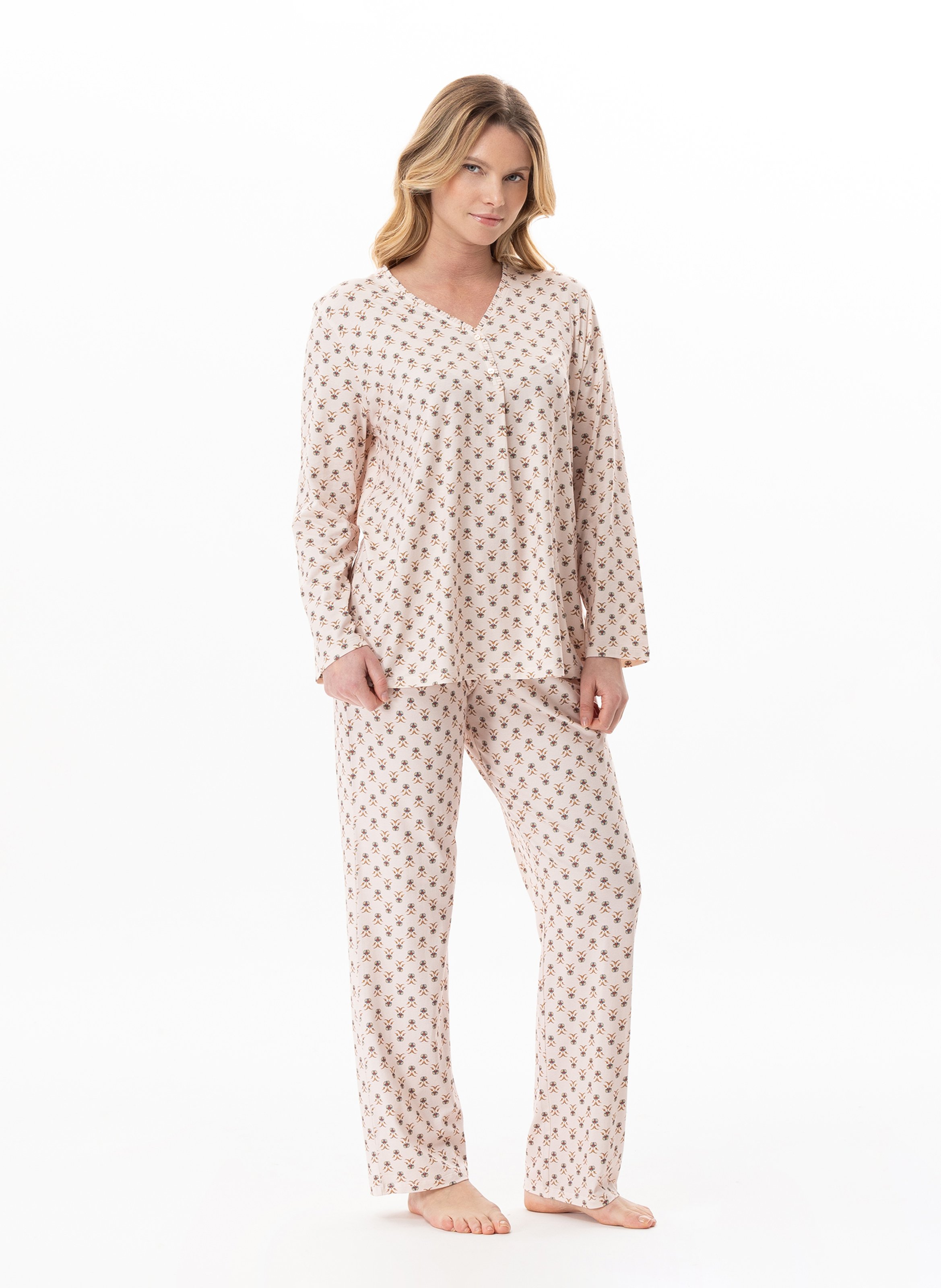 Pyjama en coton modal tea time 102 LE CHAT Multicolore