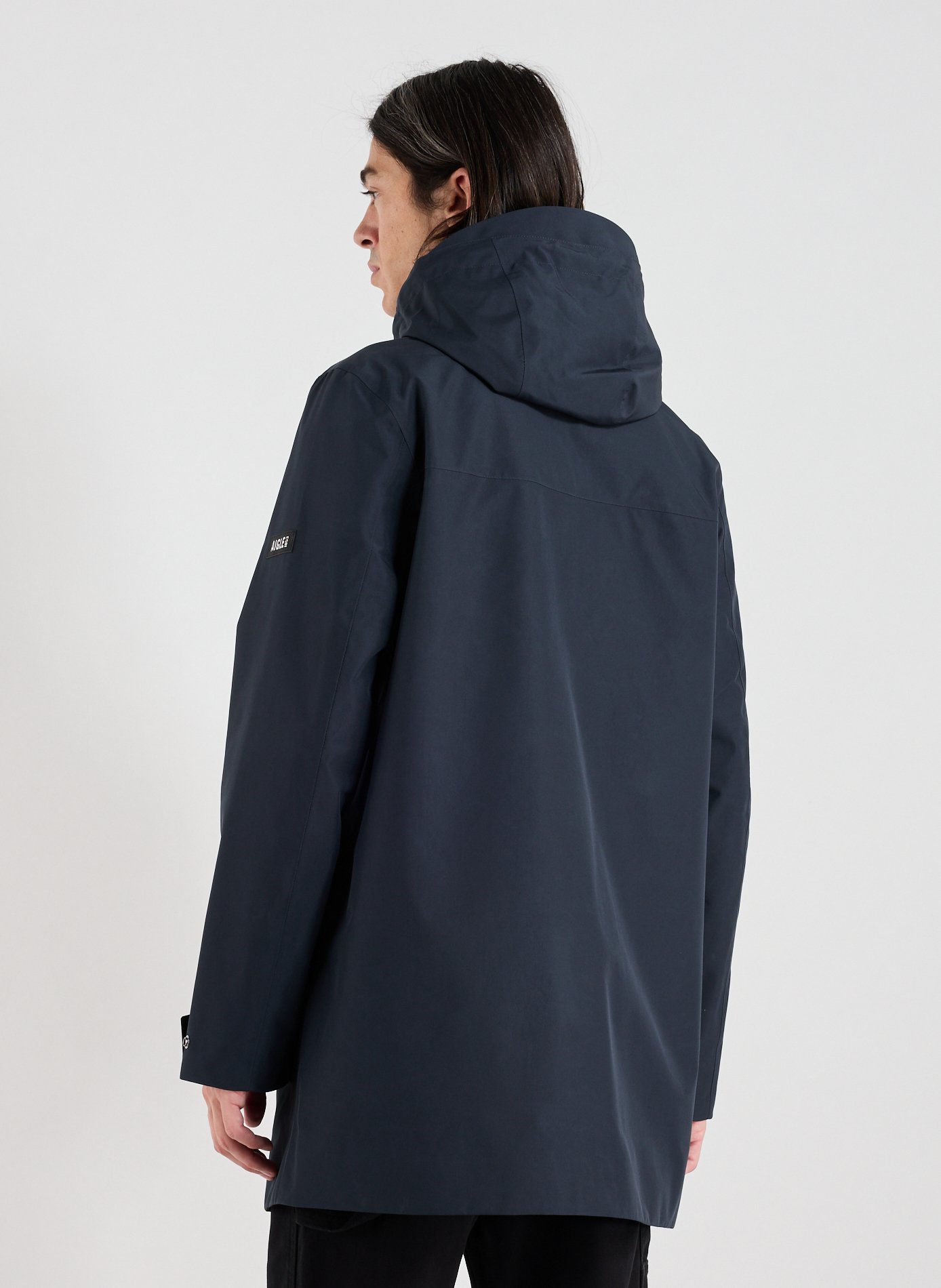 Parka imperméable à capuche AIGLE Bleu