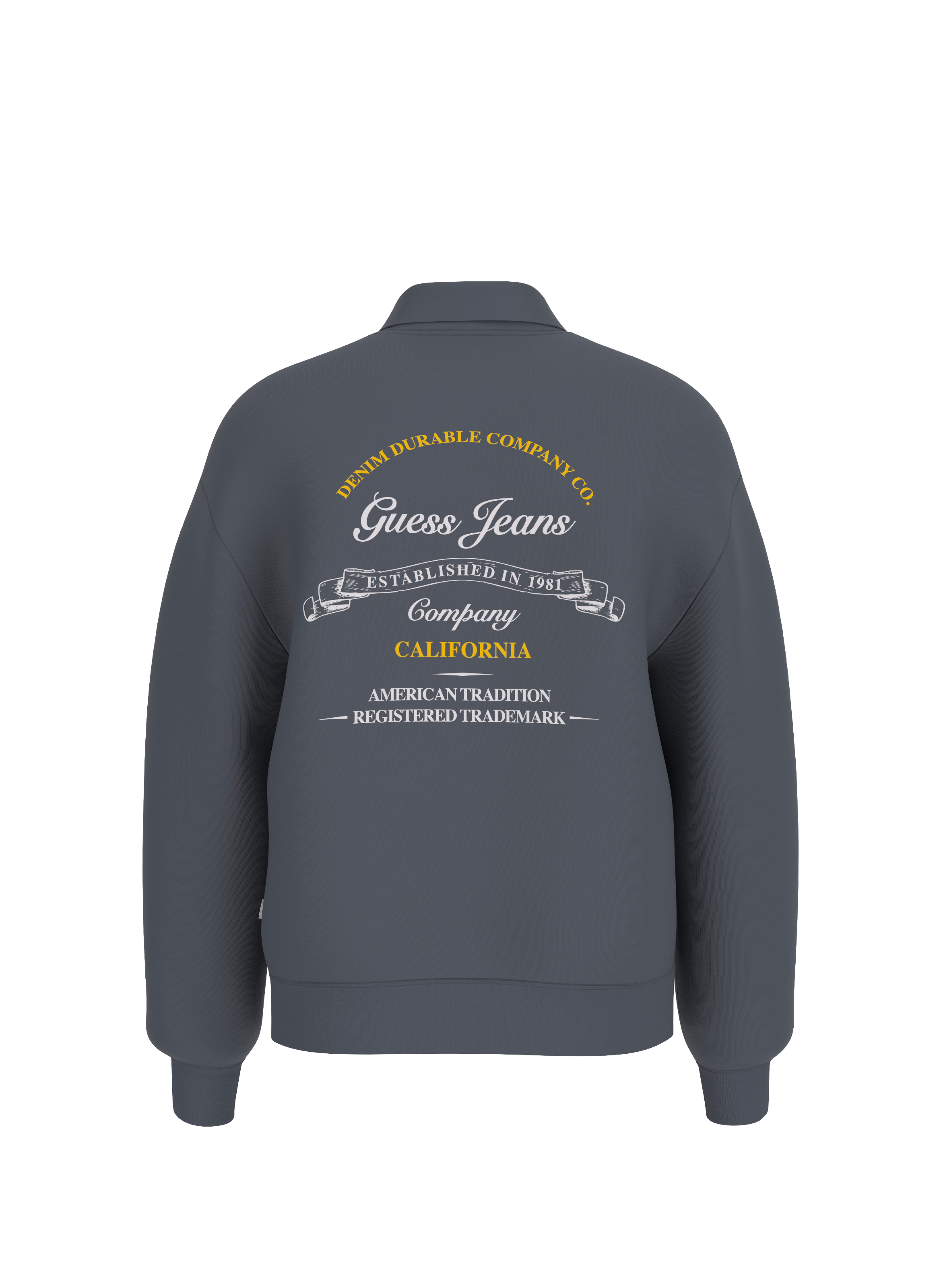 Long-sleeved cotton polo GUESS Blue